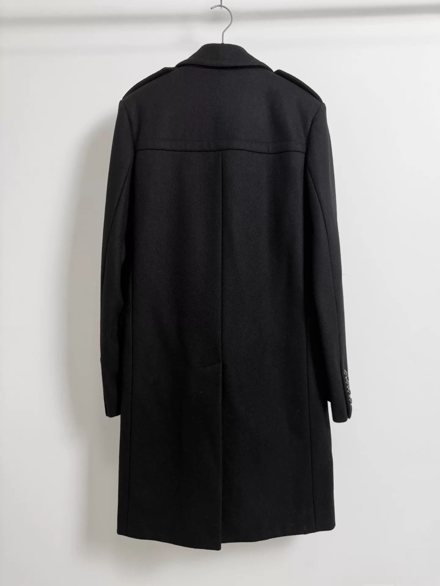 Saint Laurent Paris Black Double-Breasted Long Coat Size US M / EU 48-50 / 2 - 2 Thumbnail