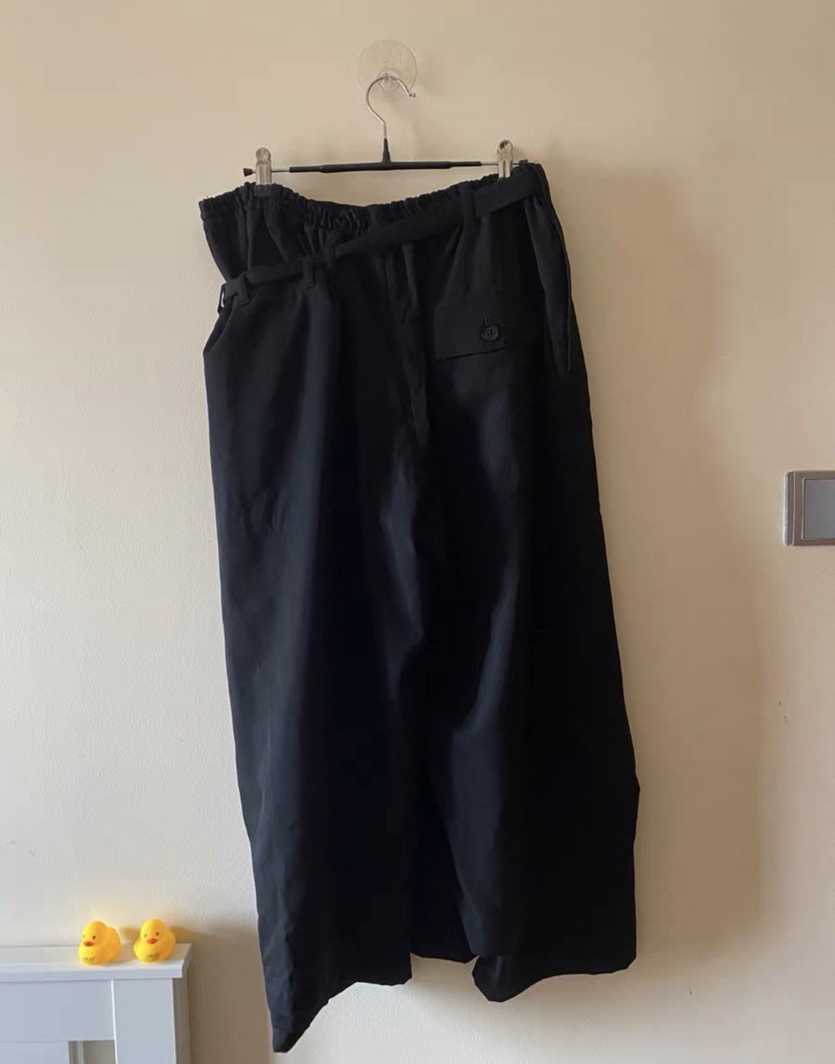 Yohji Yamamoto Black Wide-Leg Casual Pants Size 34 Size US 34 / EU 50 - 2 Thumbnail