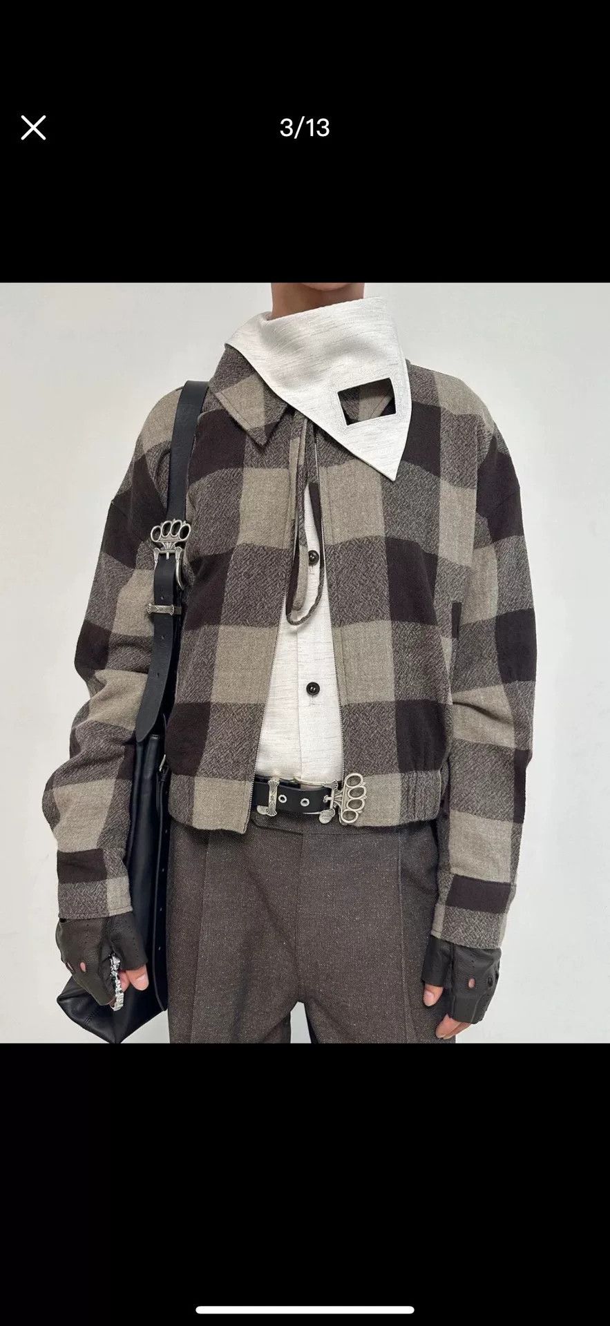 NILOS NULLUS 25SS Tie a Knot Plaid Jacket Size US M / EU 48-50 / 2 - 3 Thumbnail