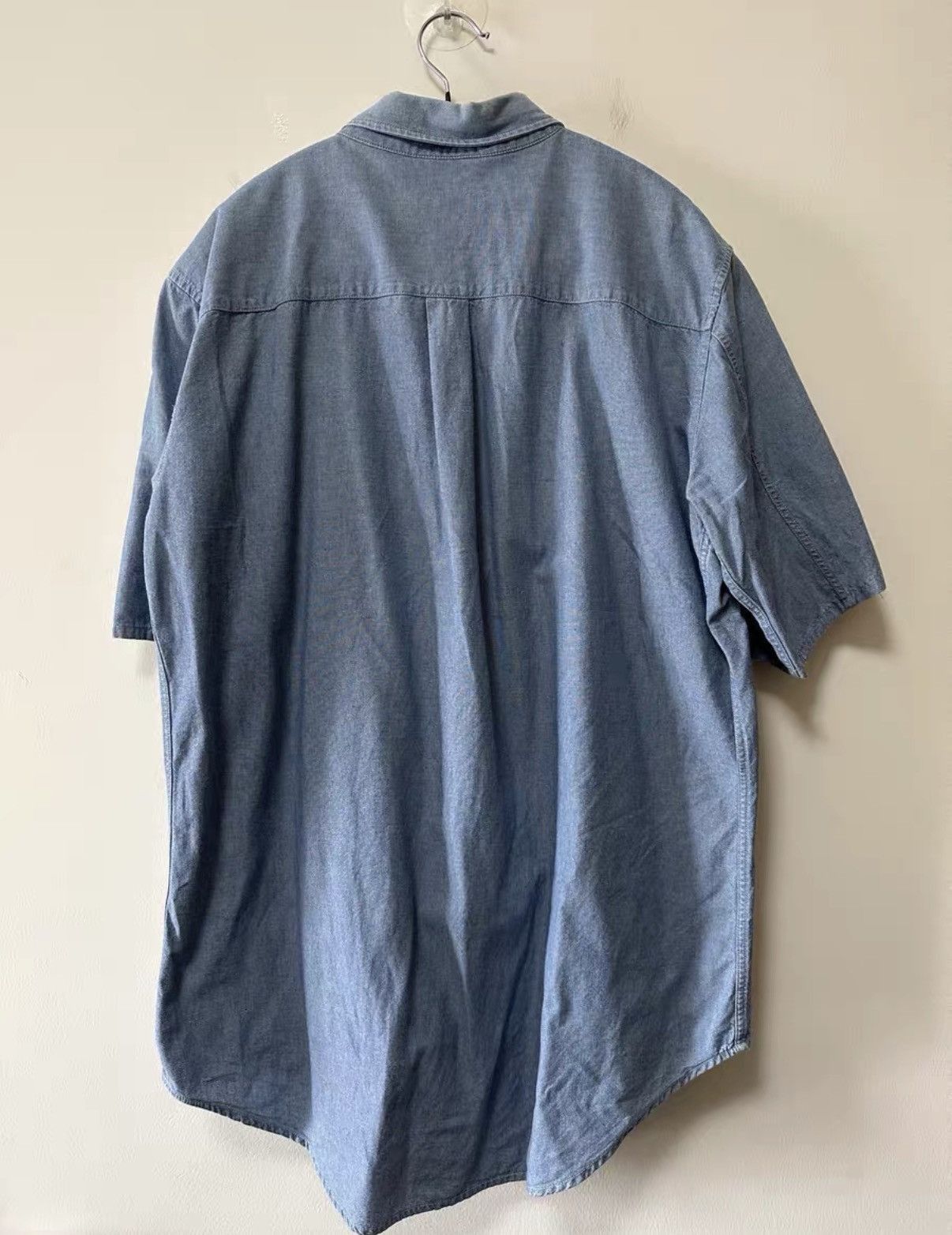 Helmut Lang Blue Short-Sleeve Button-Up Shirt Size US L / EU 52-54 / 3 - 2 Thumbnail