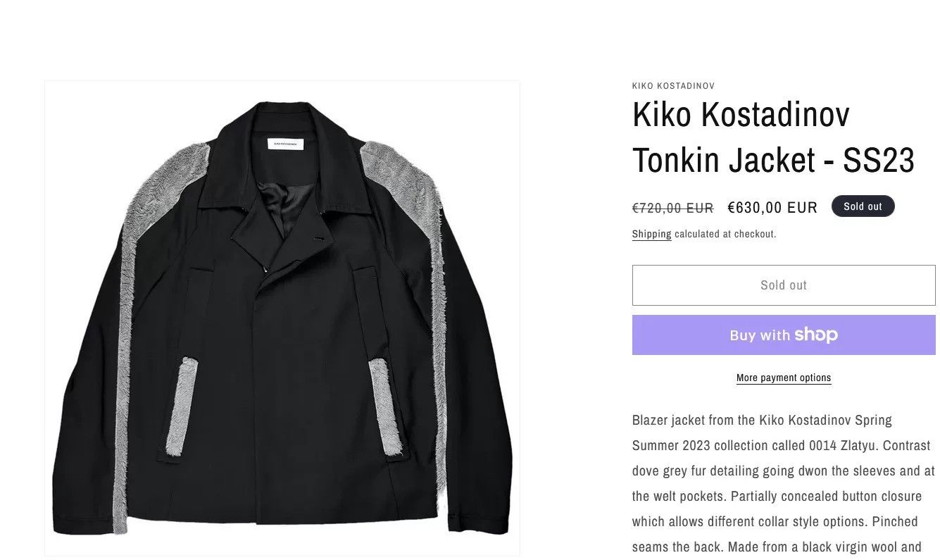 Kiko Kostadinov Kiko Kostadinov 23SS Tonkin Contrast Jacket Size US M / EU 48-50 / 2 - 5 Thumbnail