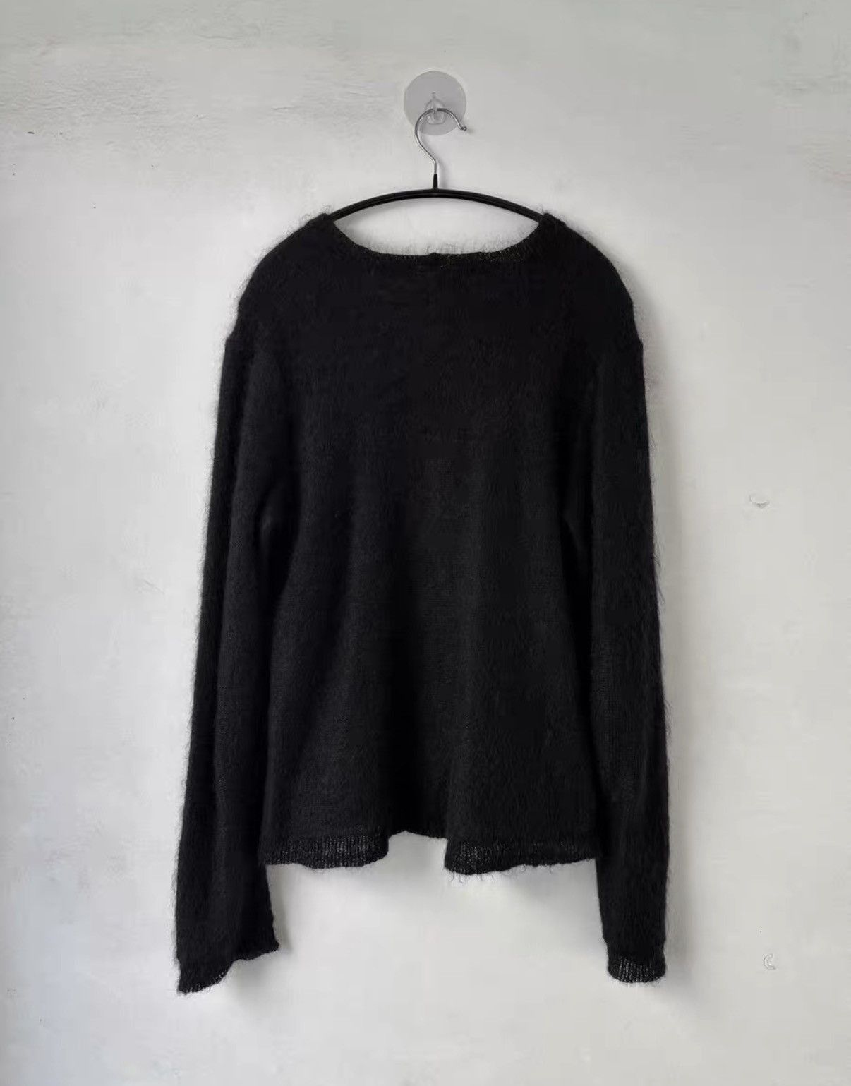 Raf Simons Black V-Neck Long Sleeve Knit Sweater Size US M / EU 48-50 / 2 - 3 Thumbnail