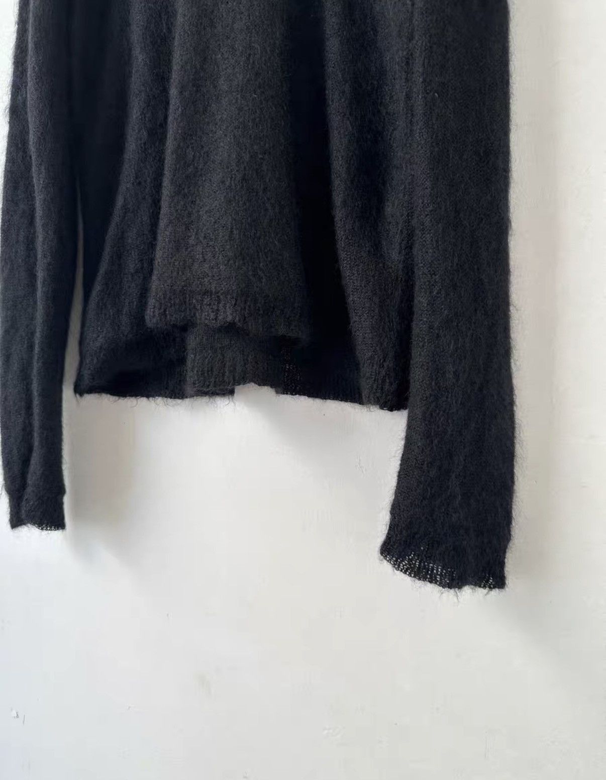 Raf Simons Black V-Neck Long Sleeve Knit Sweater Size US M / EU 48-50 / 2 - 4 Thumbnail