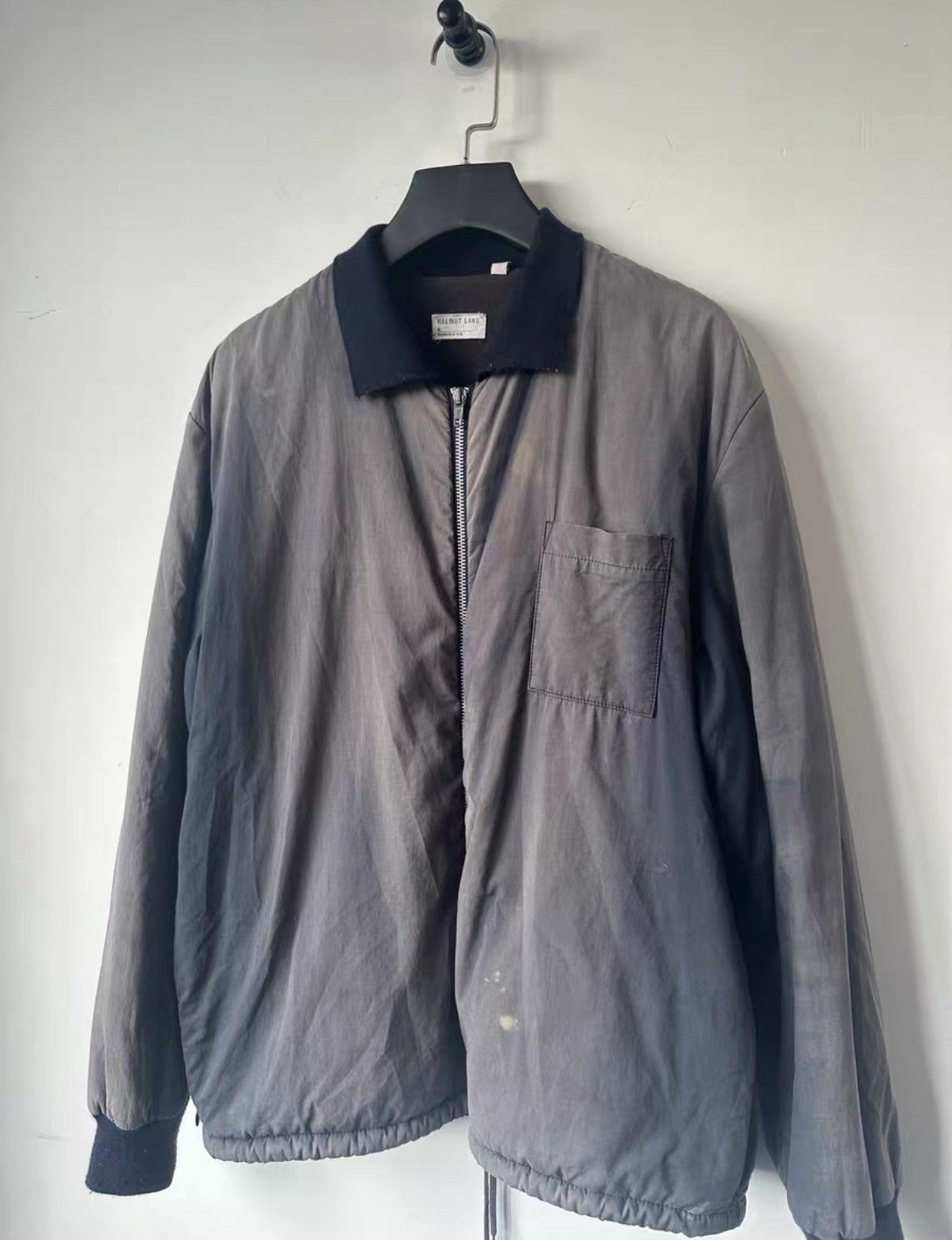 Helmut Lang Gray Lightweight Zip-Front Jacket Size M Size US M / EU 48-50 / 2 - 2 Thumbnail