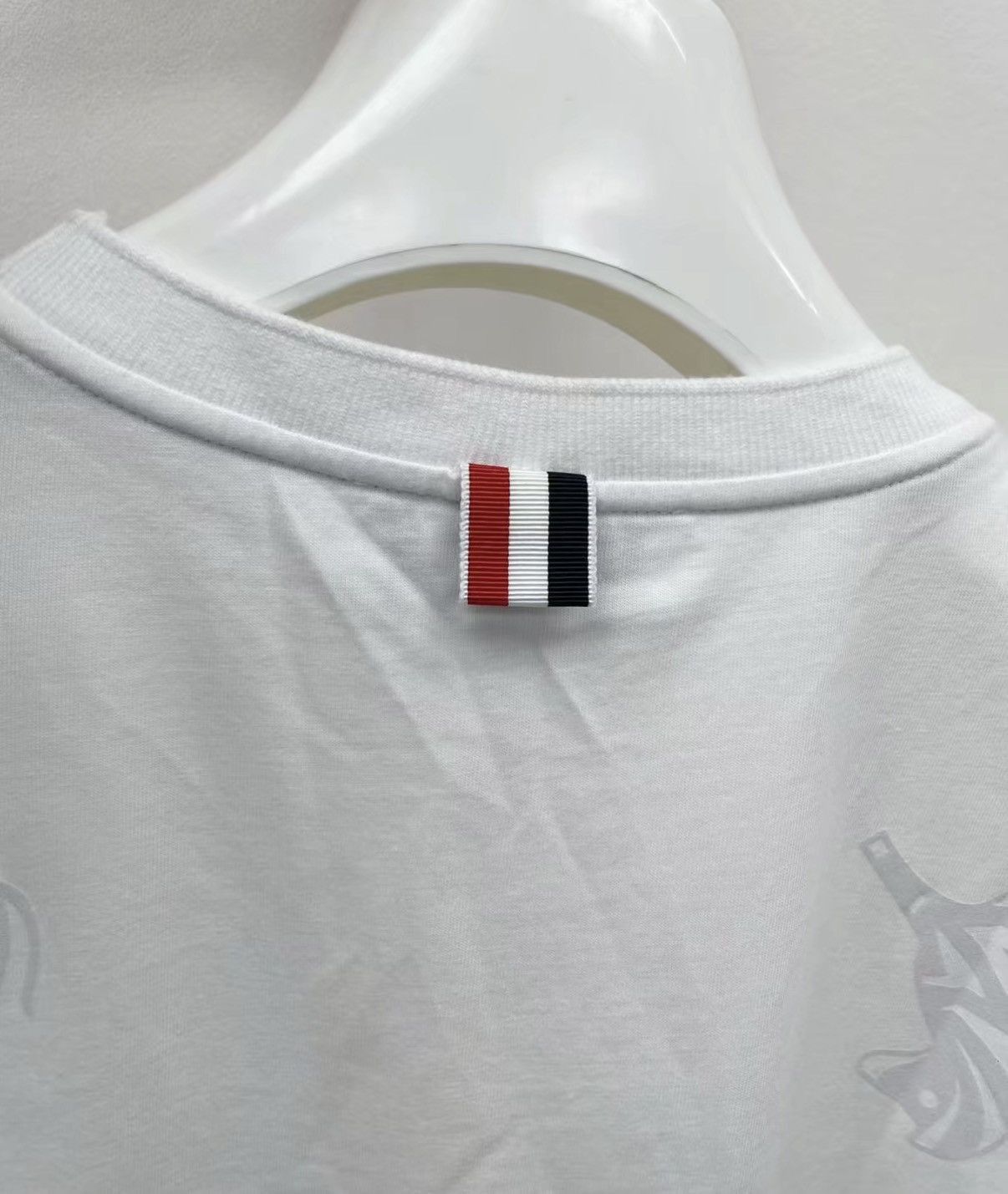 Thom Browne White Animal Print Short Sleeve T-Shirt Size US L / EU 52-54 / 3 - 8 Thumbnail