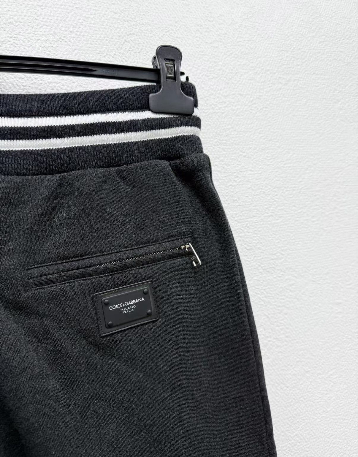 Dolce & Gabbana Black Ribbed Cuff Sweatpants with Drawstring Waist Size US 32 / EU 48 - 5 Thumbnail