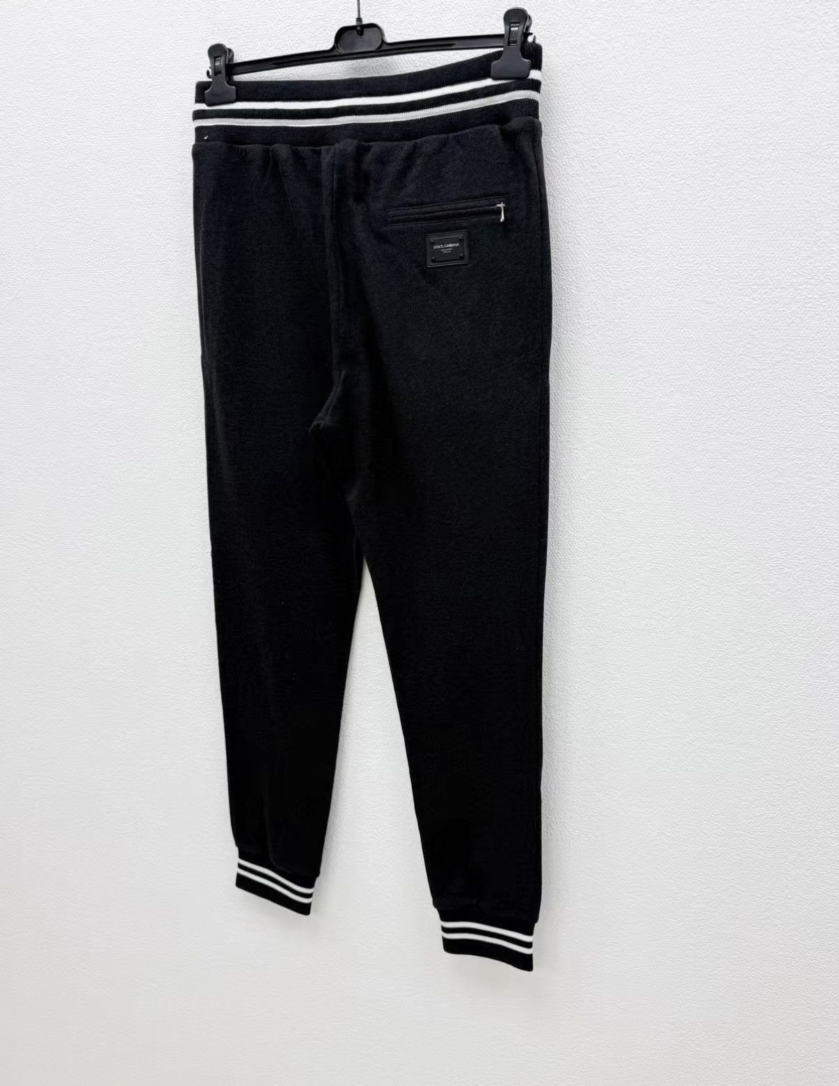 Dolce & Gabbana Black Ribbed Cuff Sweatpants with Drawstring Waist Size US 32 / EU 48 - 4 Thumbnail