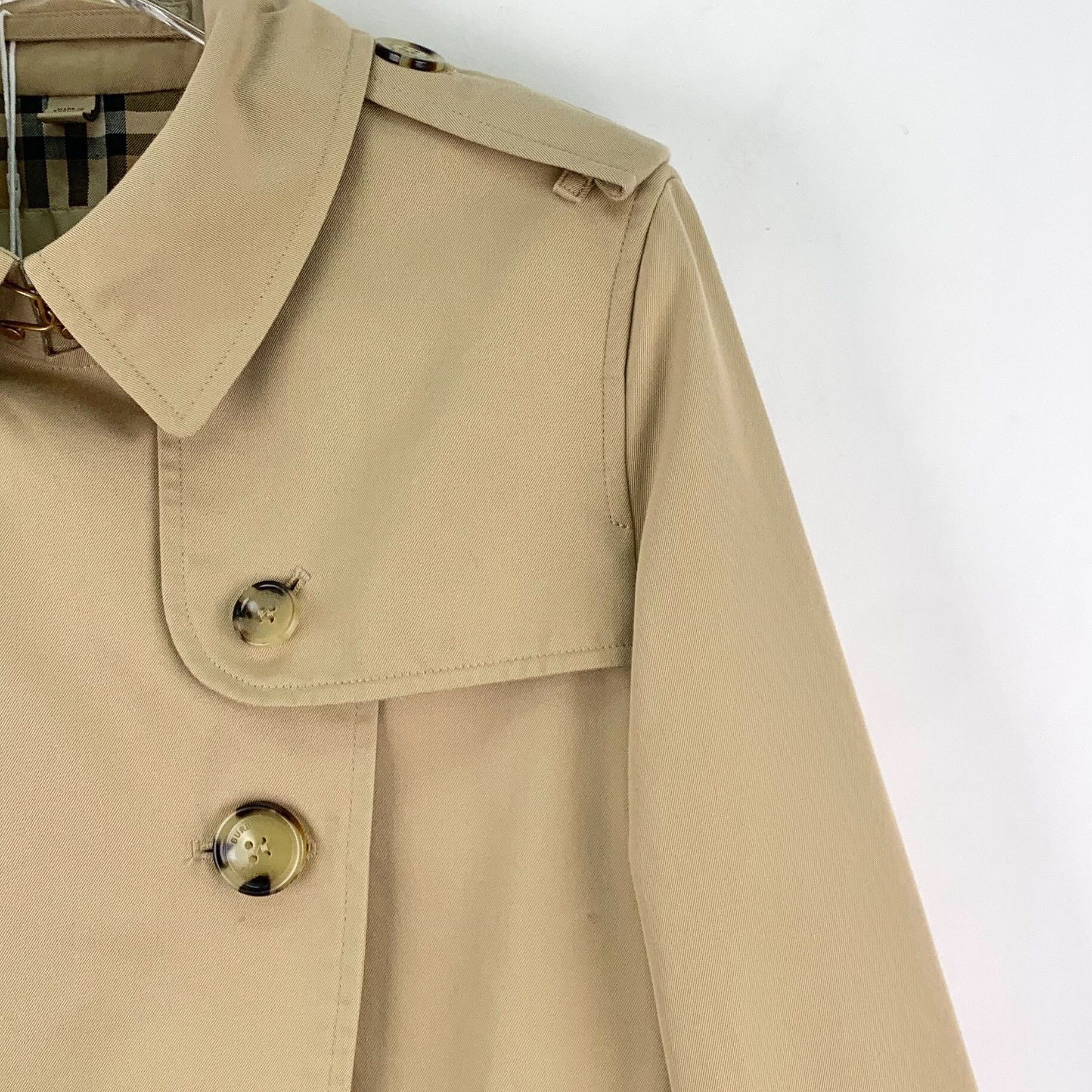 Burberry Burberry Cotton Brown Coat M Women Size M / US 6-8 / IT 42-44 - 3 Thumbnail