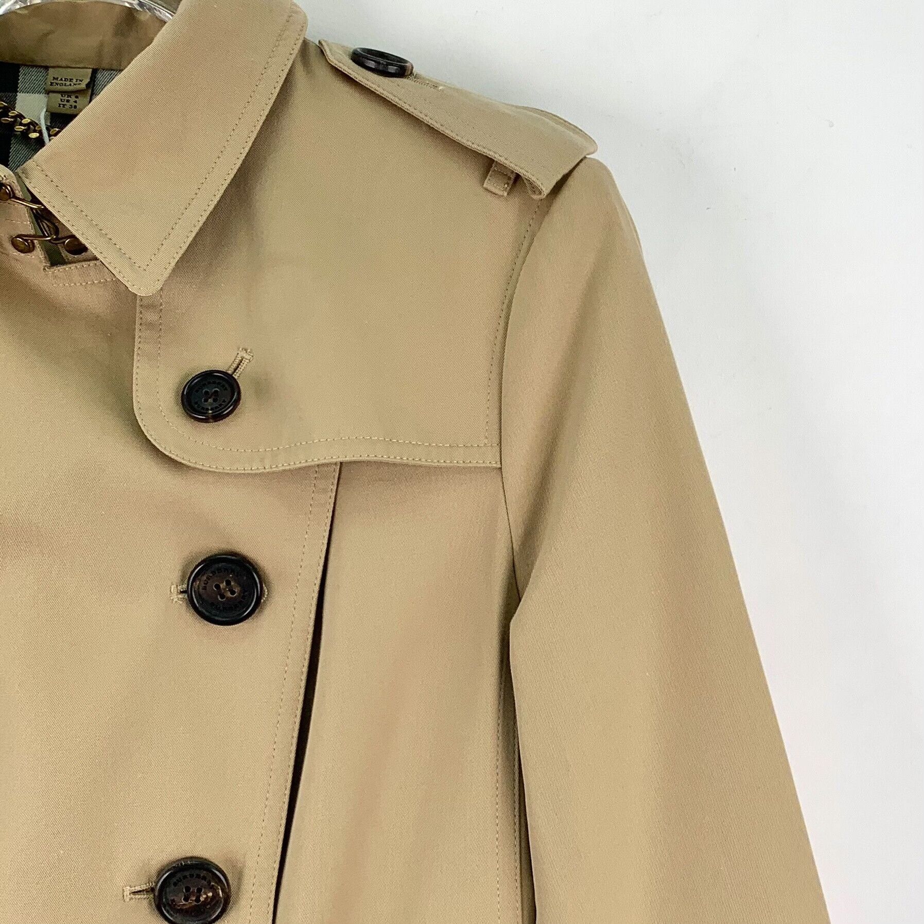 Burberry Burberry Cotton Brown Coat M Women Size M / US 6-8 / IT 42-44 - 3 Thumbnail