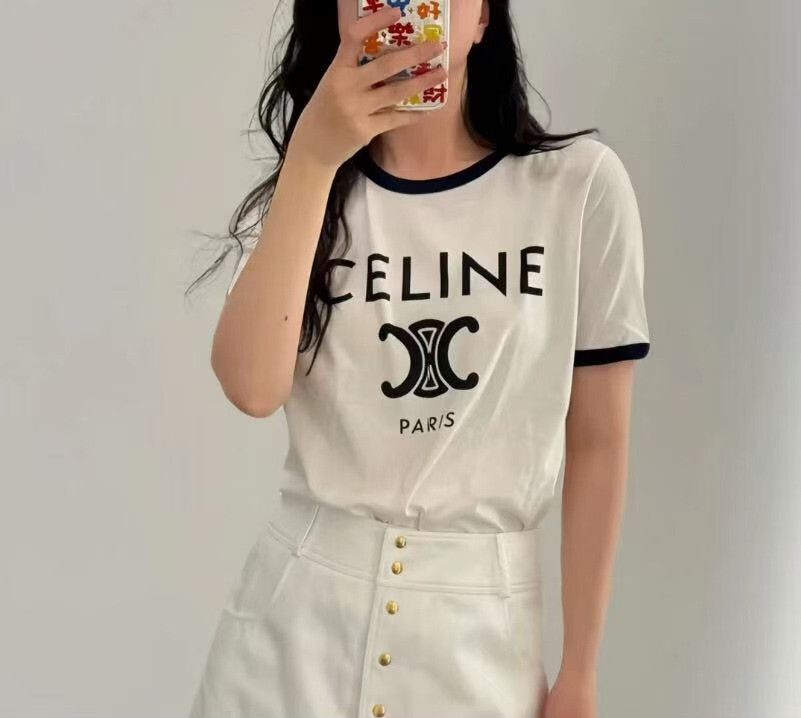 Celine Celine Retro Printed White T-Shirt S Women Size S / US 4 / IT 40 - 6 Thumbnail