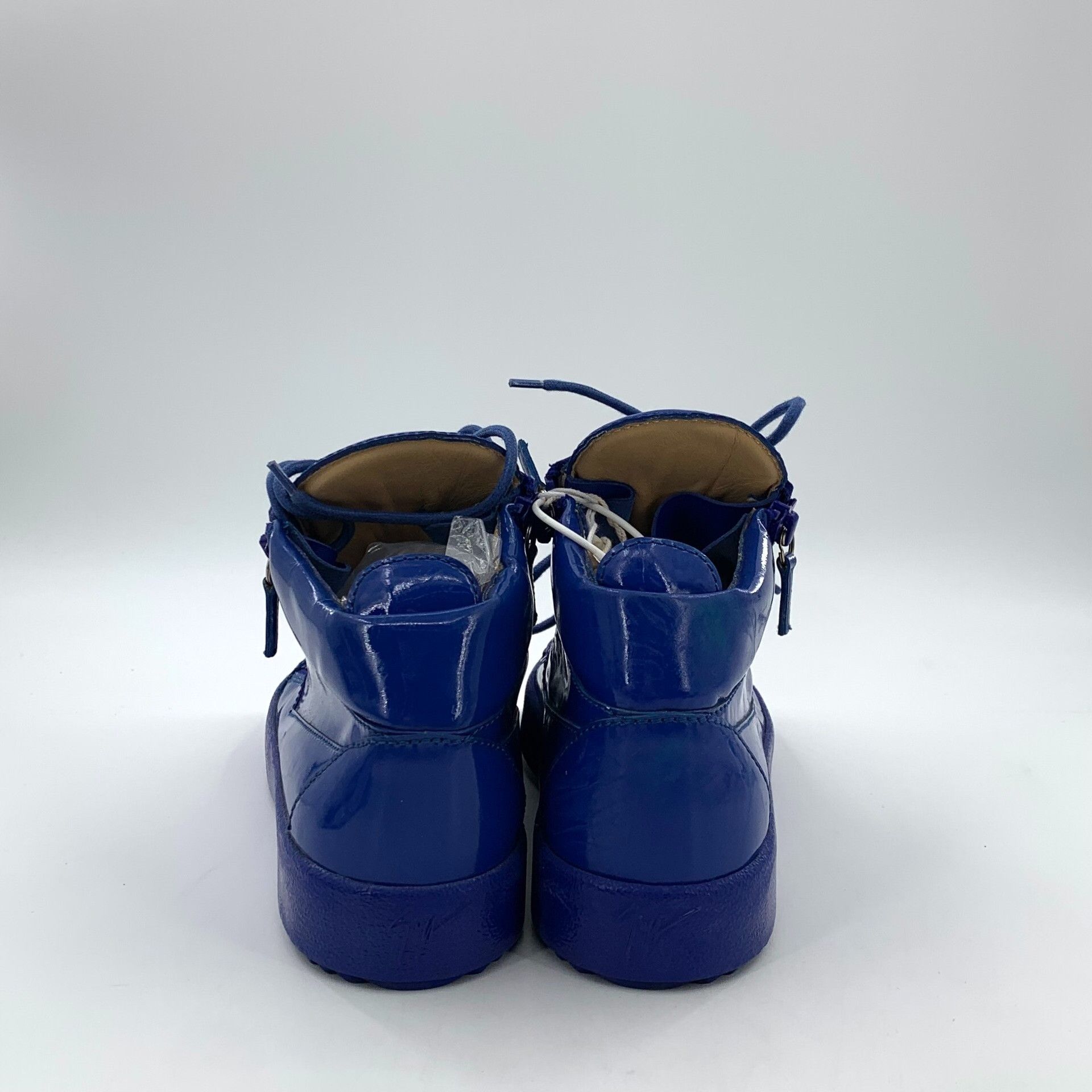 Giuseppe Zanotti Giuseppe Zanotti Blue Hitop Sneakers 42 Men Size US 9 / EU 42 - 4 Thumbnail