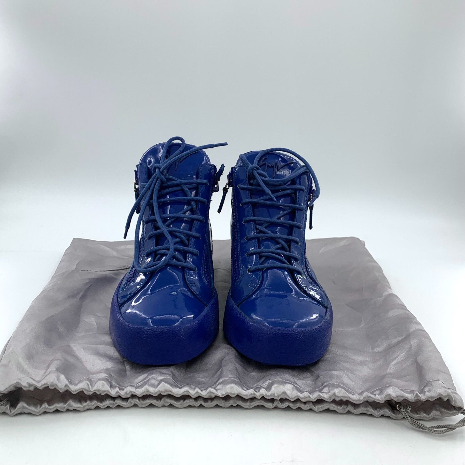 Giuseppe Zanotti Giuseppe Zanotti Blue Hitop Sneakers 42 Men Size US 9 / EU 42 - 8 Thumbnail