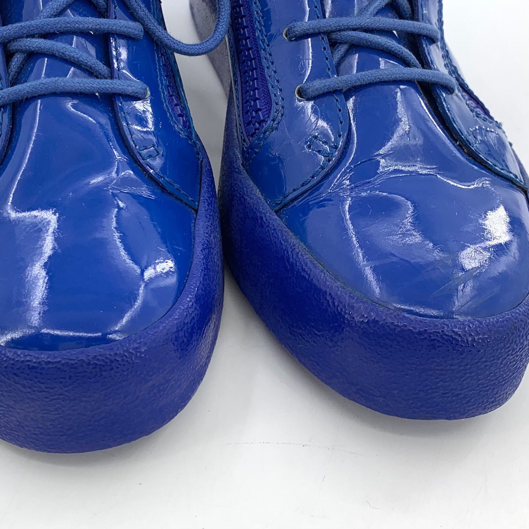 Giuseppe Zanotti Giuseppe Zanotti Blue Hitop Sneakers 42 Men Size US 9 / EU 42 - 9 Thumbnail