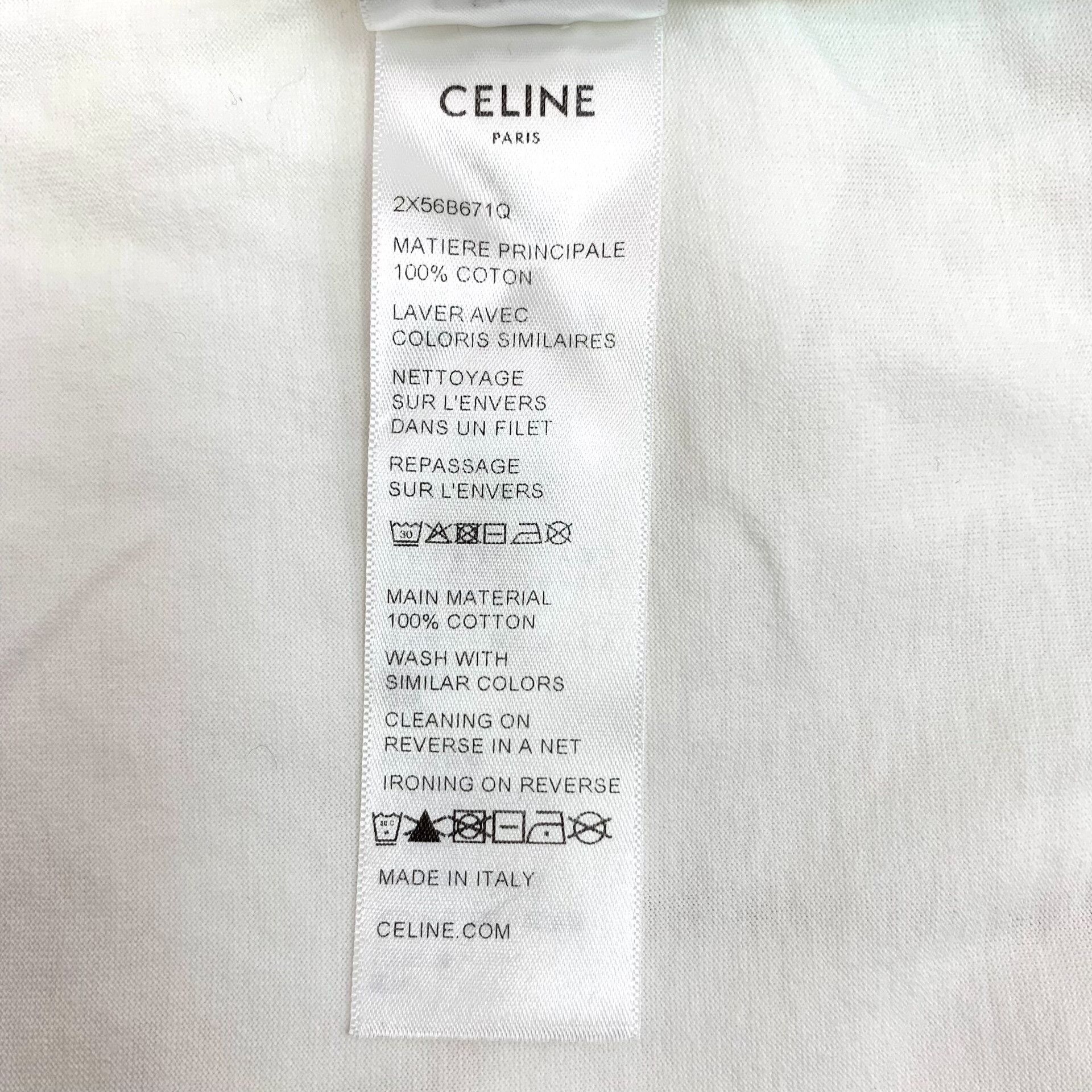 Celine Celine White T-Shirt S Women Size S / US 4 / IT 40 - 7 Thumbnail