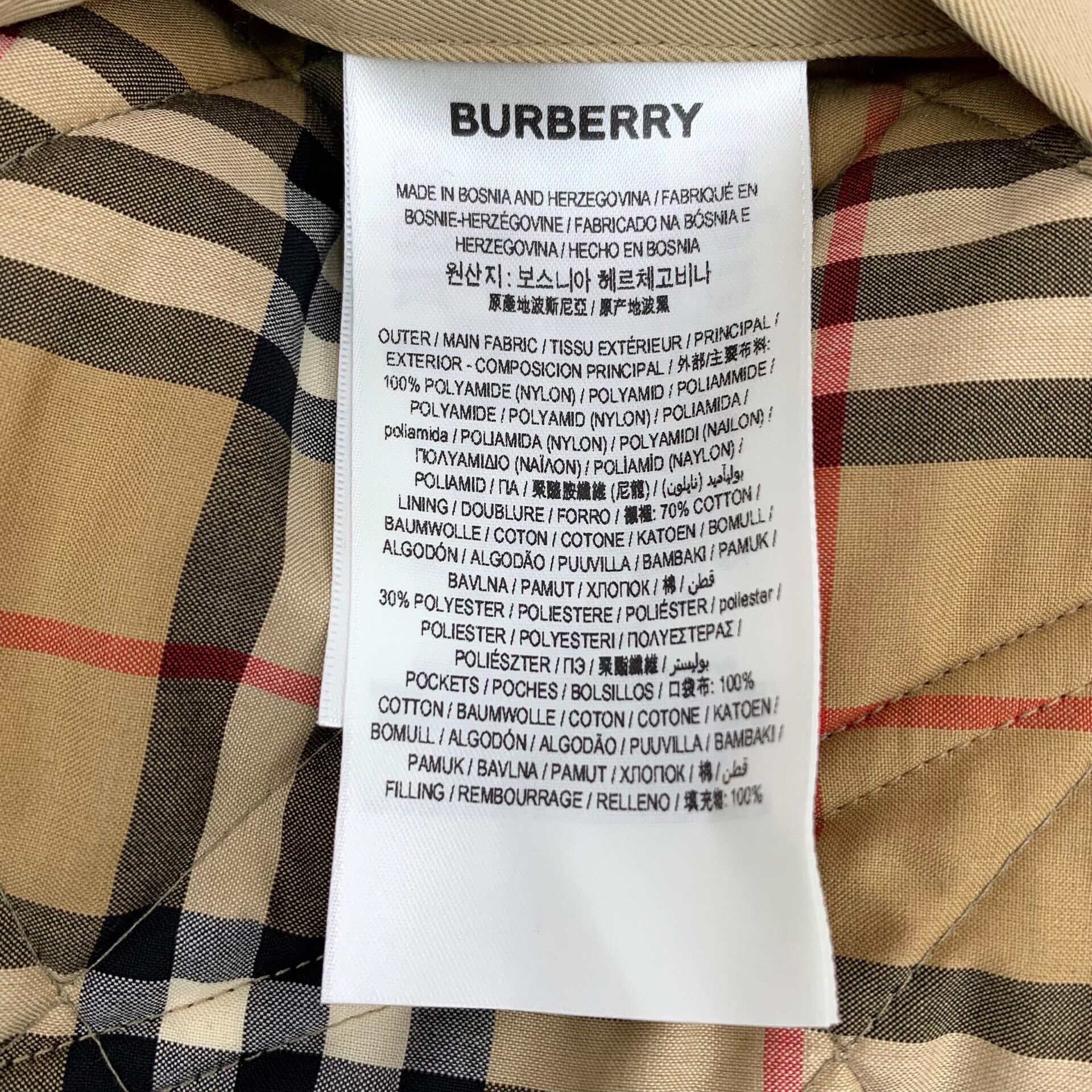 Burberry Burberry Plaid Brown Down Jacket S Women Size S / US 4 / IT 40 - 7 Thumbnail