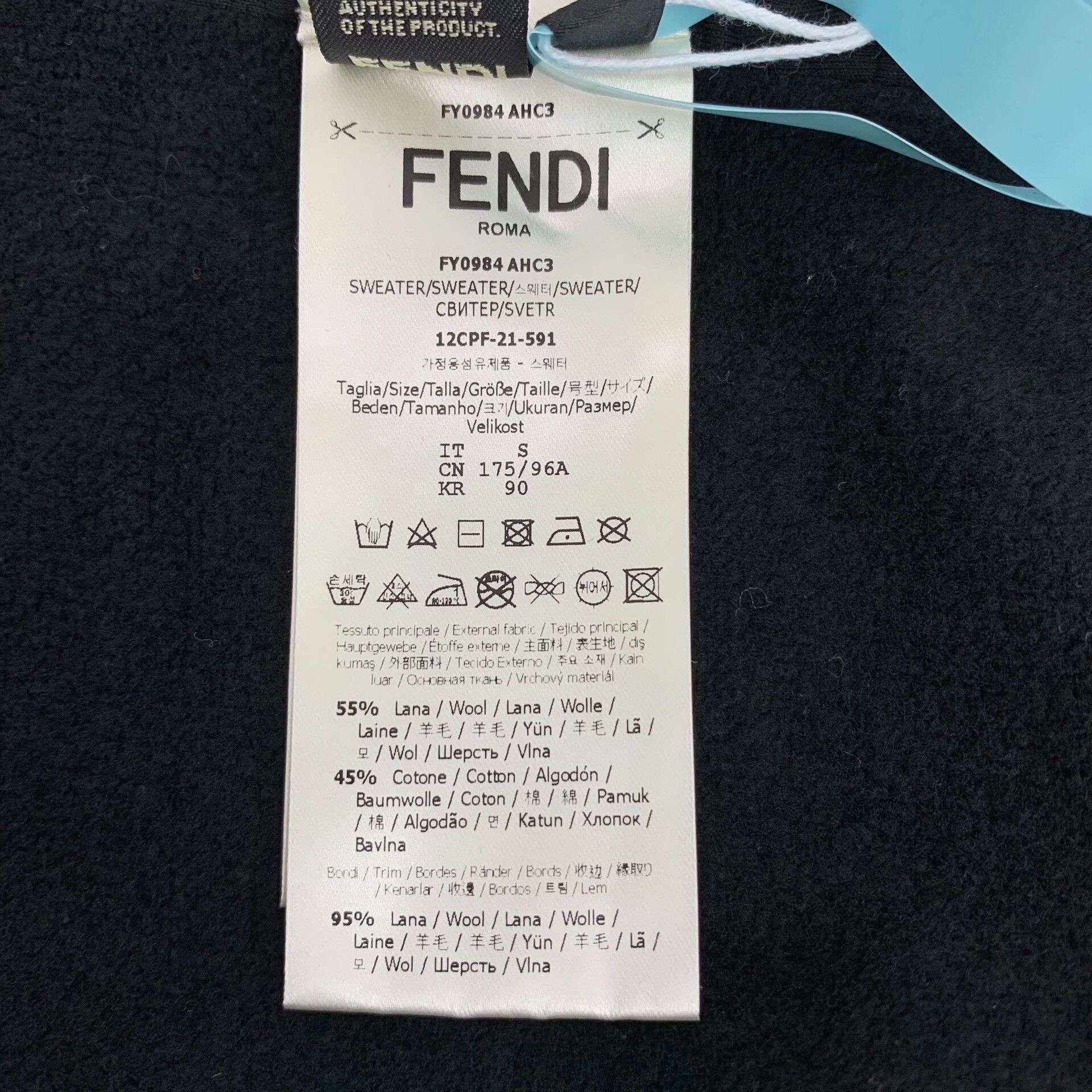 Fendi Fendi Wool Black Hoodie S Women Size S / US 4 / IT 40 - 8 Thumbnail
