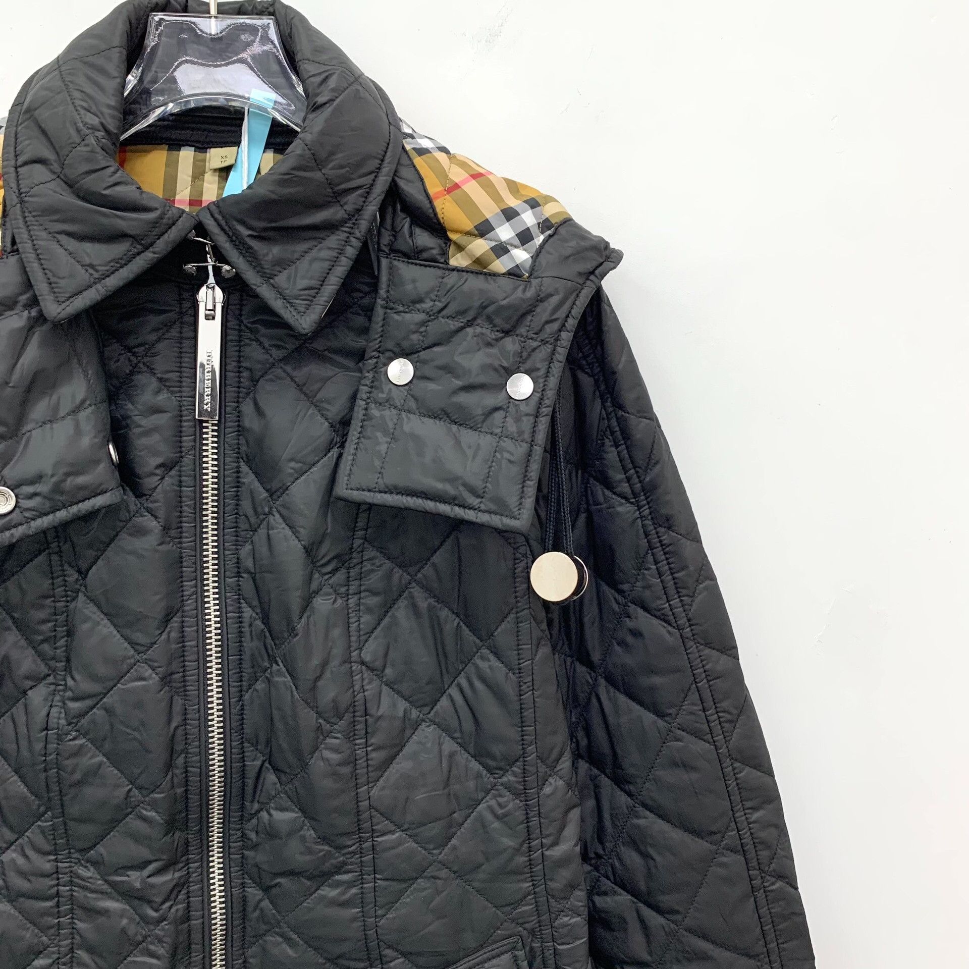 Burberry Burberry Plaid Black Down Jacket XS Women Size XS / US 0-2 / IT 36-38 - 3 Thumbnail
