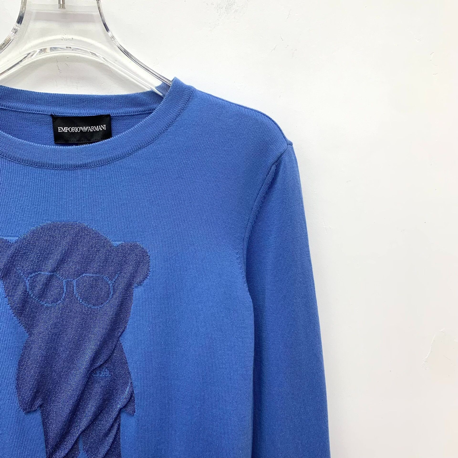 Armani Armani Cotton Printed Blue Sweater M Women Size M / US 6-8 / IT 42-44 - 3 Thumbnail