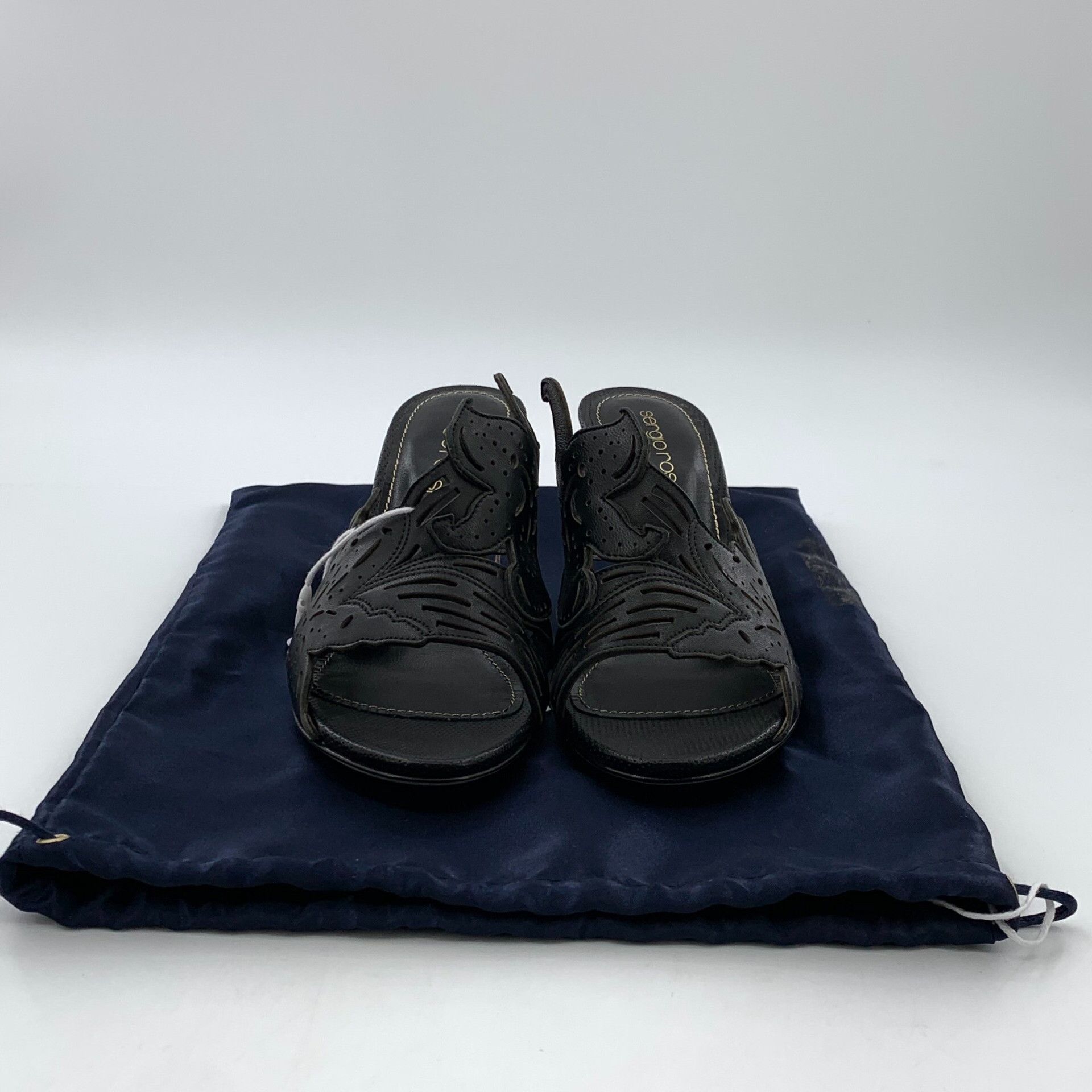 Sergio Rossi Sergio Rossi Floral Black Sandals 35 Women Size US 5 / IT 35 - 8 Thumbnail