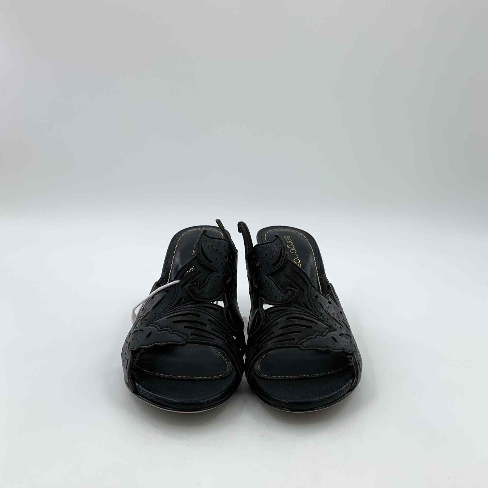 Sergio Rossi Sergio Rossi Floral Black Sandals 35 Women Size US 5 / IT 35 - 3 Thumbnail