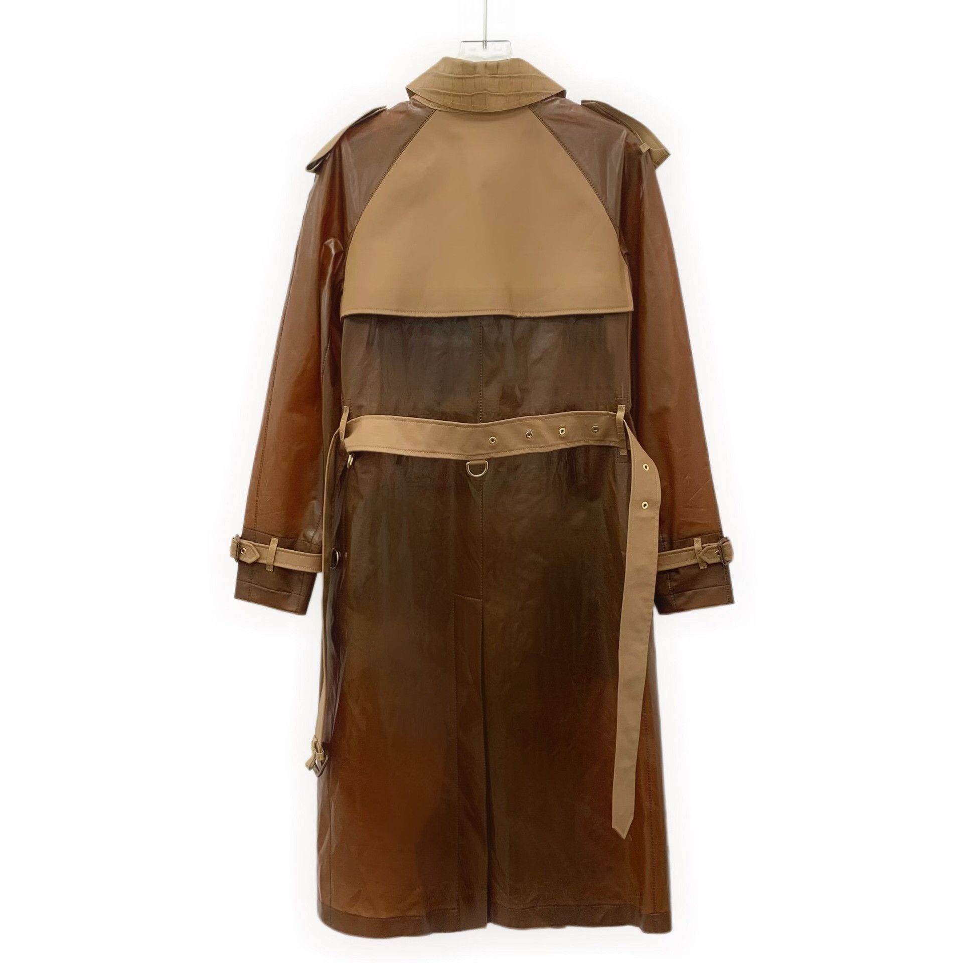 Burberry Burberry Leather Brown Coat S Women Size S / US 4 / IT 40 - 2 Thumbnail