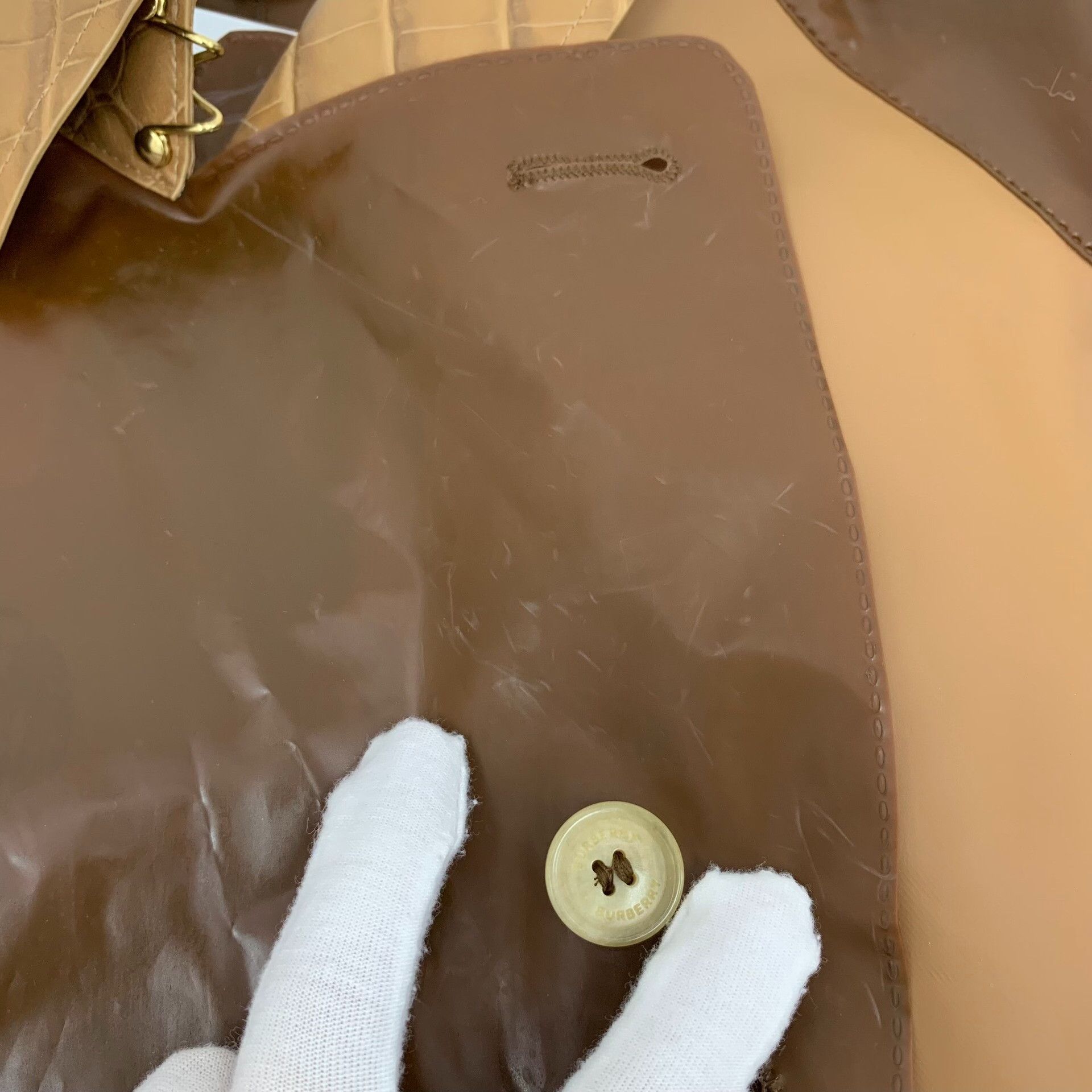 Burberry Burberry Leather Brown Coat S Women Size S / US 4 / IT 40 - 8 Thumbnail