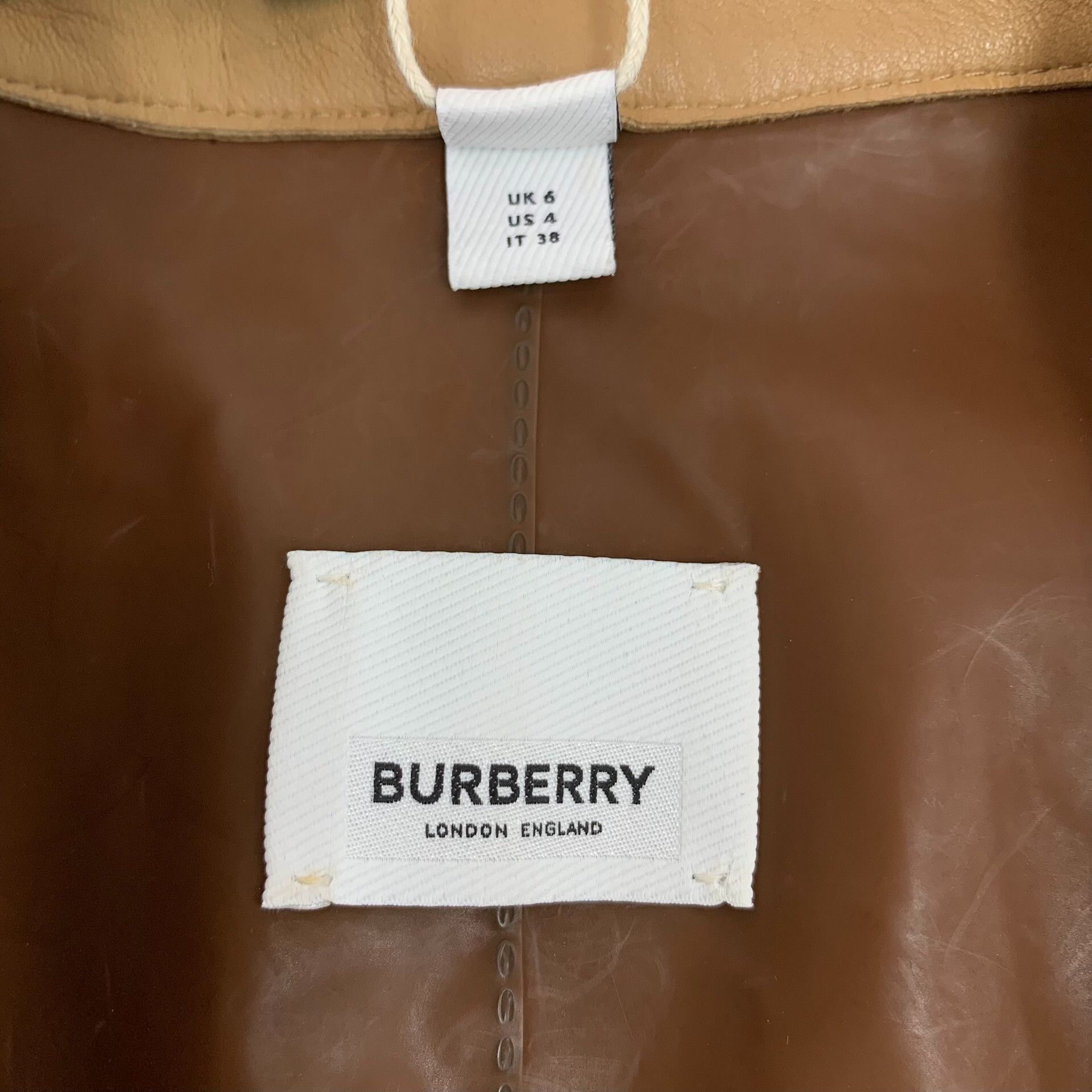 Burberry Burberry Leather Brown Coat S Women Size S / US 4 / IT 40 - 5 Thumbnail