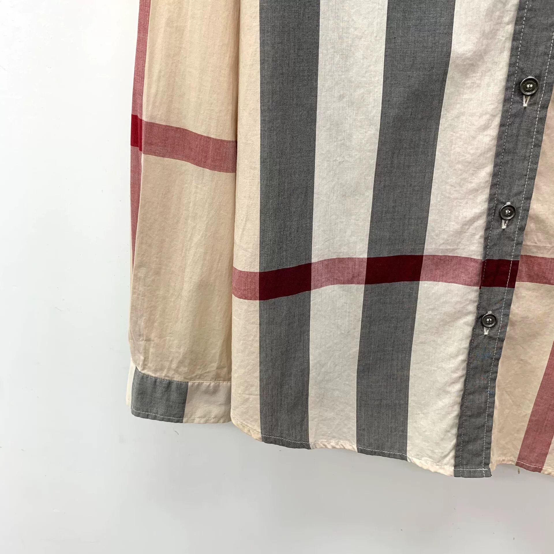Burberry Burberry Cotton Plaid Multi Button Up S Women Size S / US 4 / IT 40 - 4 Thumbnail