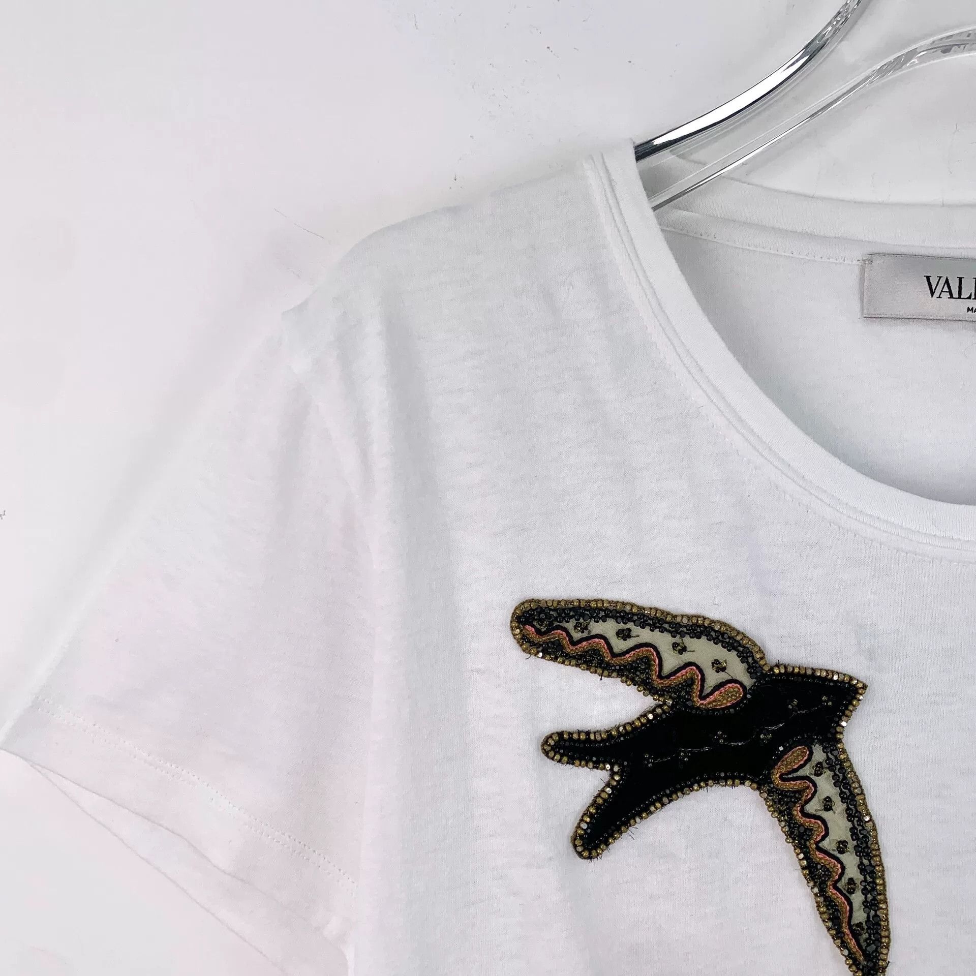 Valentino Valentino White T-Shirt S Women Size S / US 4 / IT 40 - 3 Thumbnail