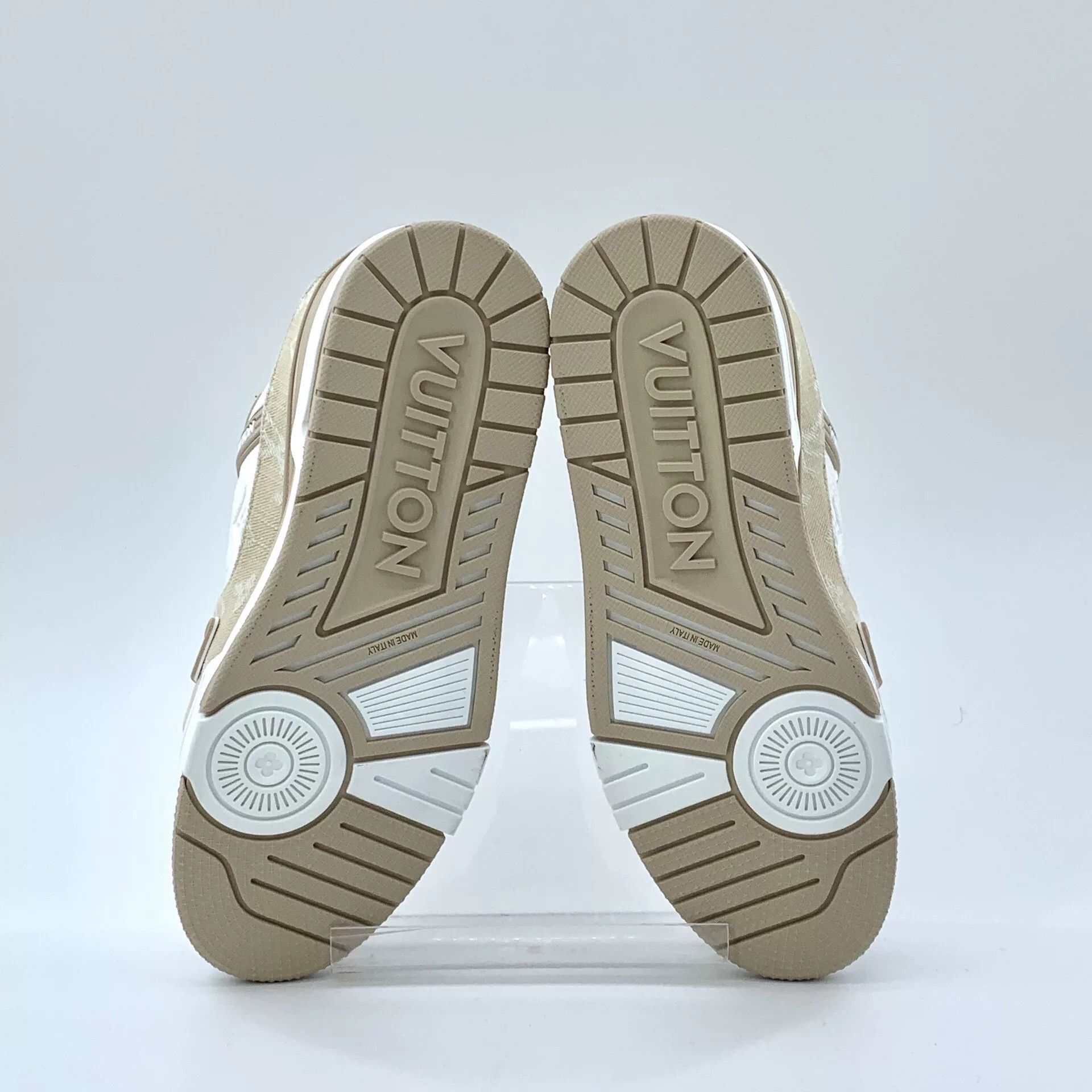 Louis Vuitton Louis Vuitton Beige Lowtop Sneakers 41.5 Men Size US 9 / EU 42 - 5 Thumbnail