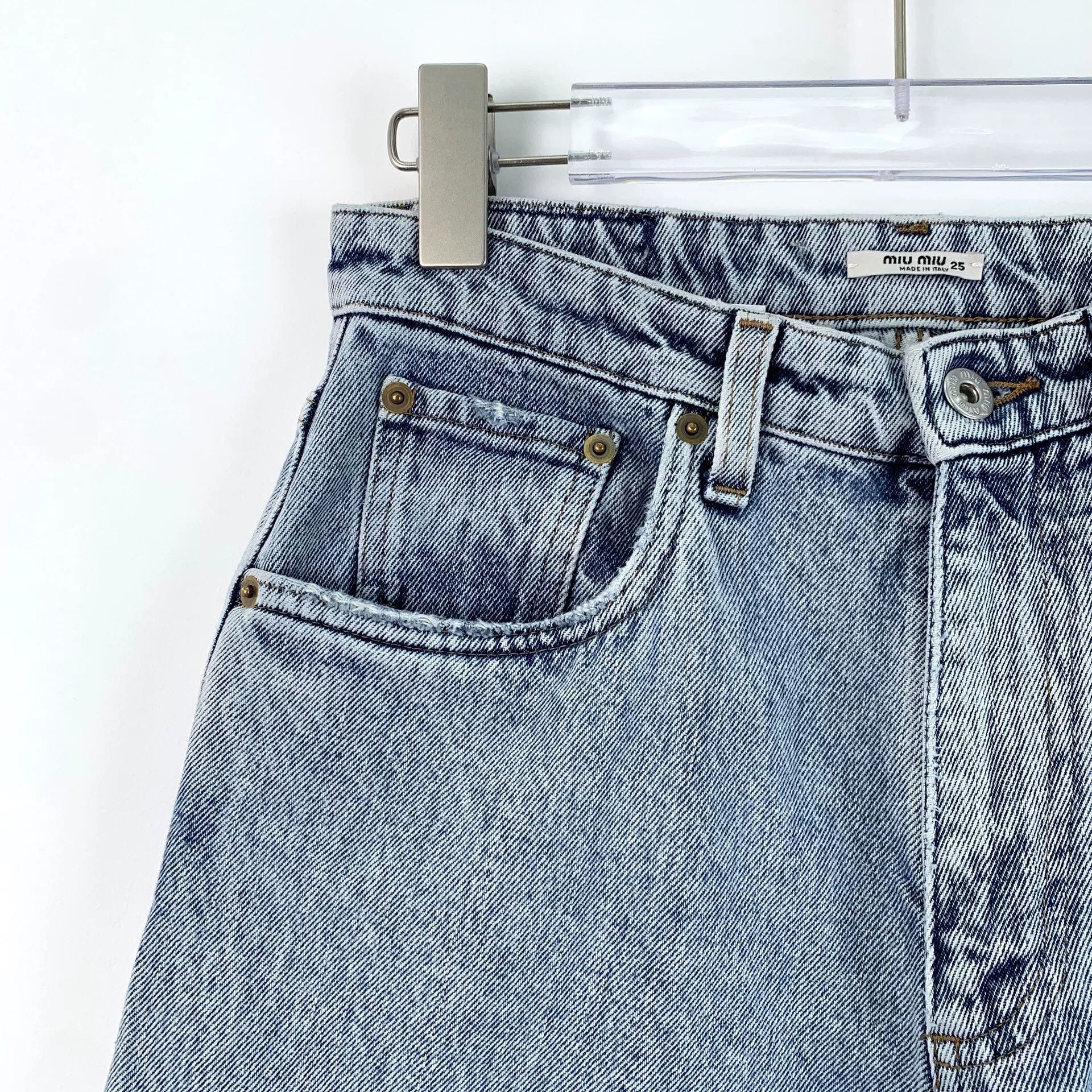 Miu Miu Miu Miu Retro Denim Blue Jeans 25 Women Size 25" / US 0 / IT 36 - 3 Thumbnail