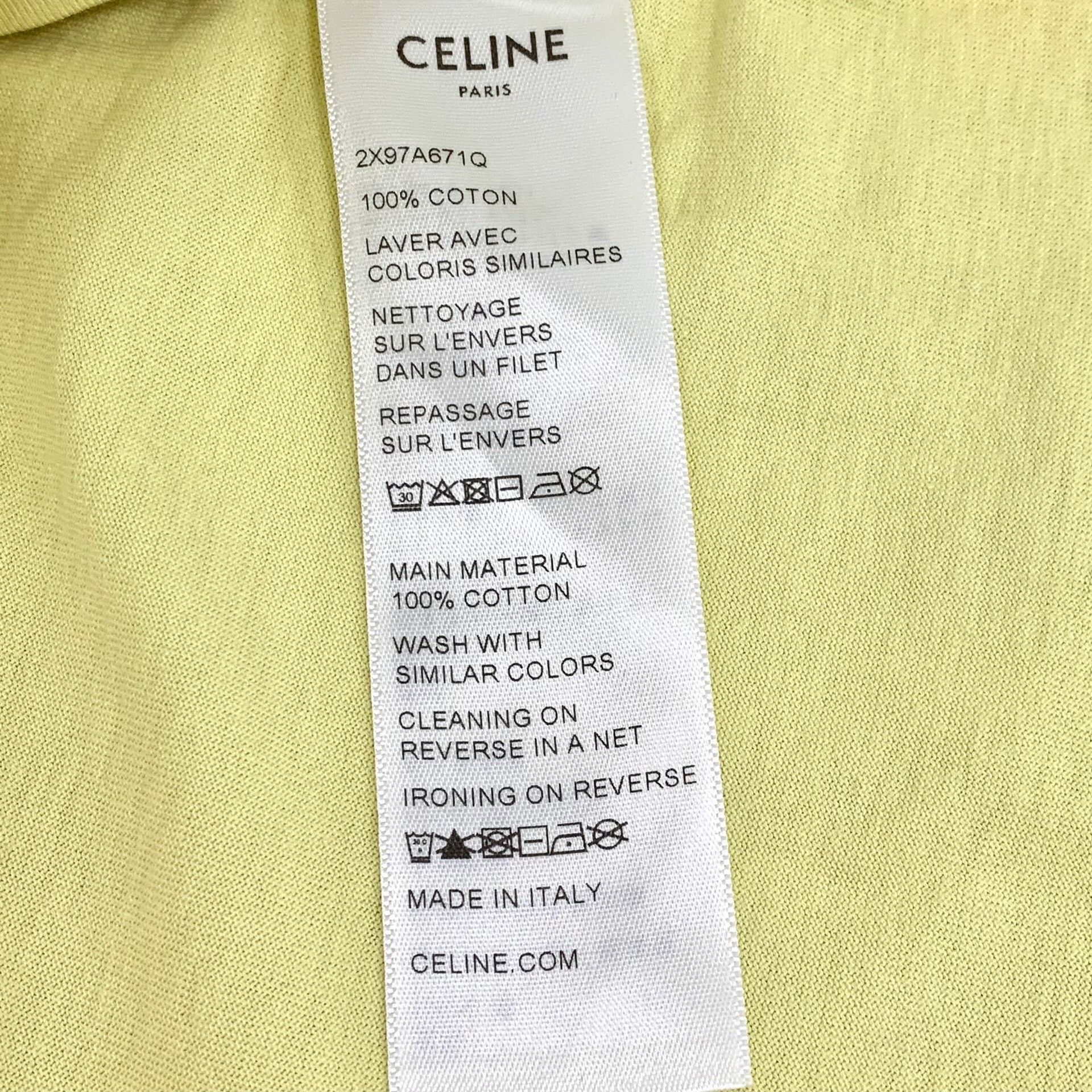 Celine Celine Retro Yellow T-Shirt S Women Size S / US 4 / IT 40 - 8 Thumbnail