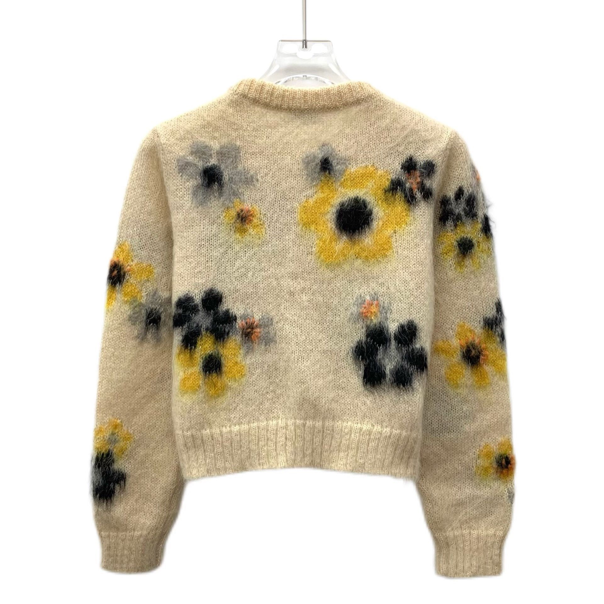 Miu Miu Miu Miu Floral Yellow Sweater S Women Size S / US 4 / IT 40 - 2 Thumbnail