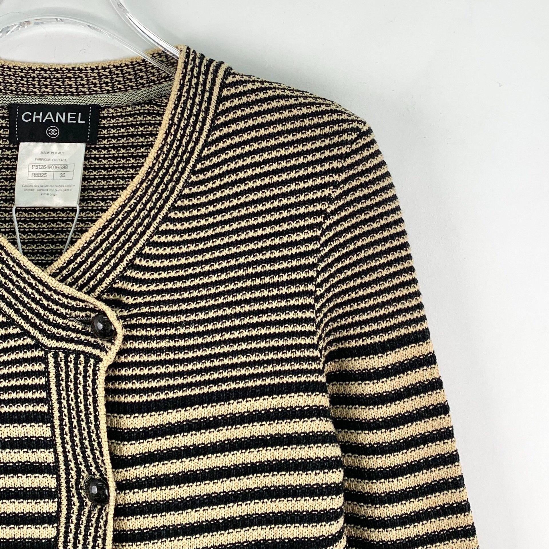 Chanel Chanel Striped Brown Sweater S Women Size S / US 4 / IT 40 - 3 Thumbnail