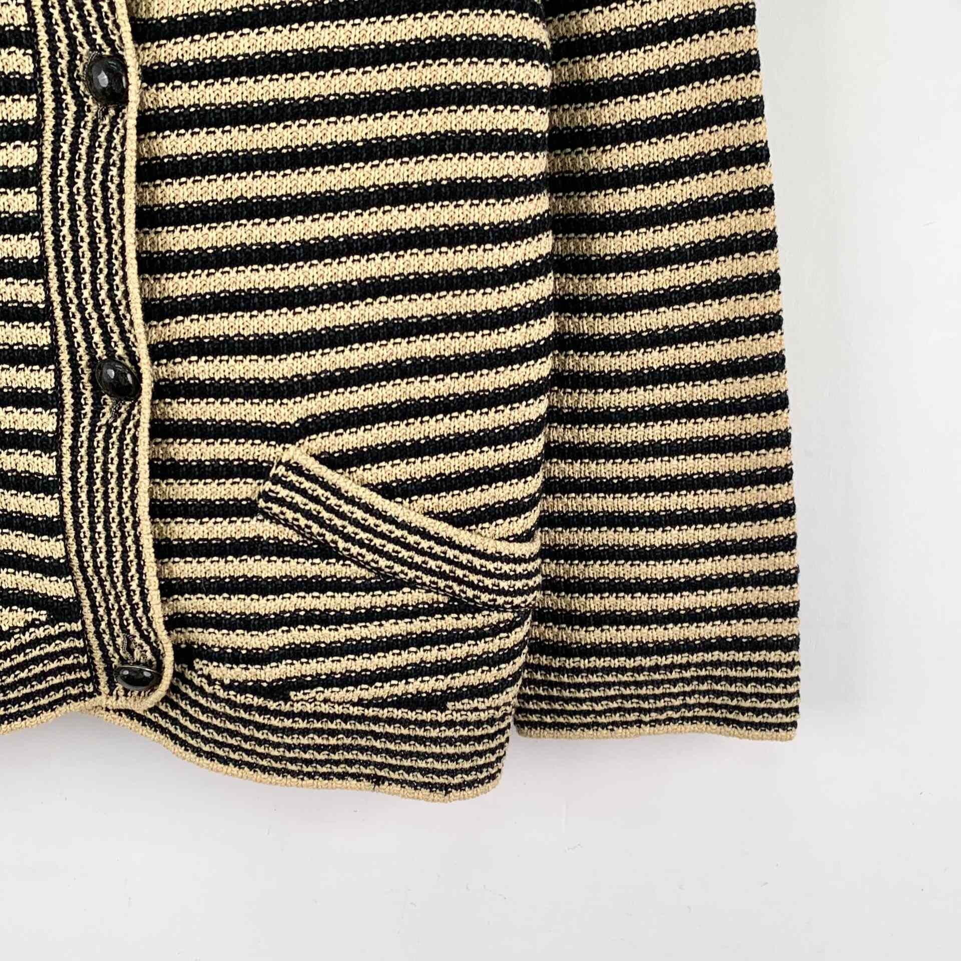 Chanel Chanel Striped Brown Sweater S Women Size S / US 4 / IT 40 - 4 Thumbnail