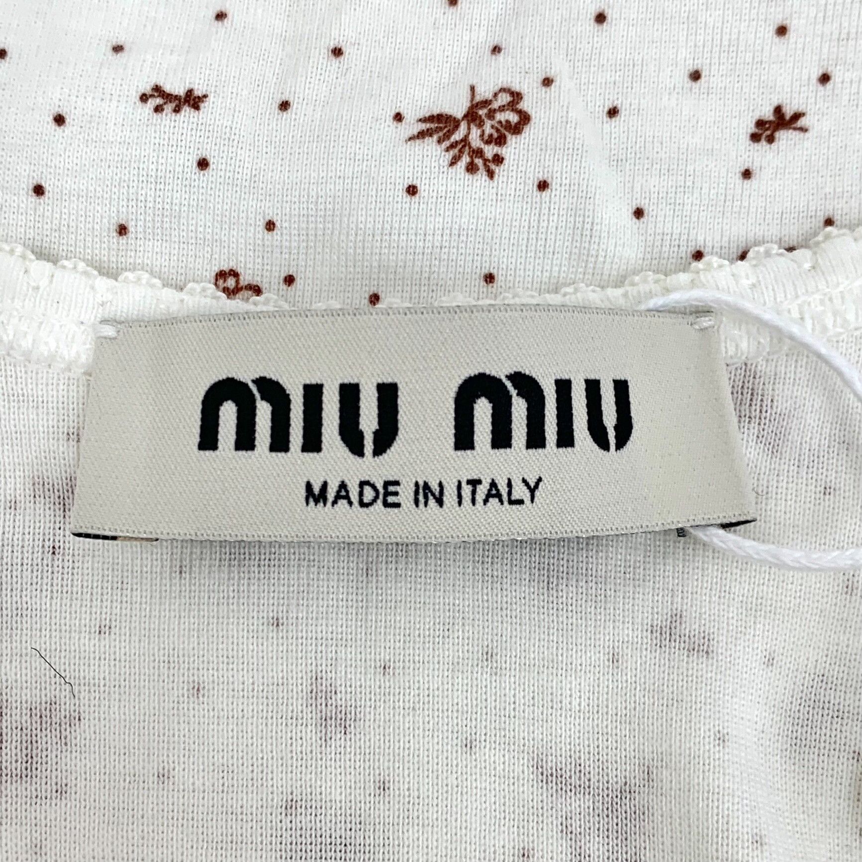 Miu Miu Miu Miu Cotton White Tank Top L Women Size L / US 10 / IT 46 - 7 Thumbnail