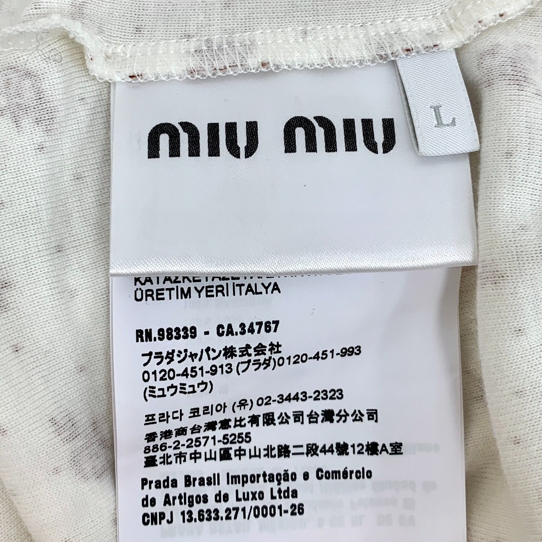 Miu Miu Miu Miu Cotton White Tank Top L Women Size L / US 10 / IT 46 - 8 Thumbnail