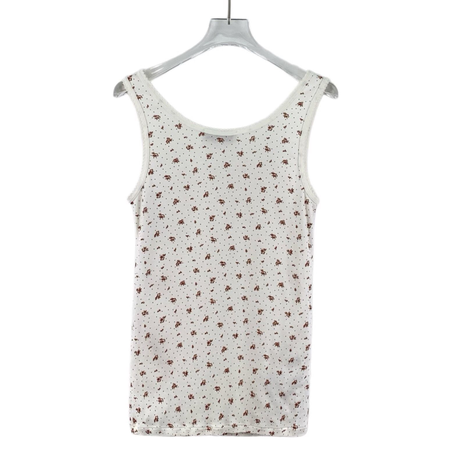 Miu Miu Miu Miu Cotton White Tank Top L Women Size L / US 10 / IT 46 - 2 Thumbnail