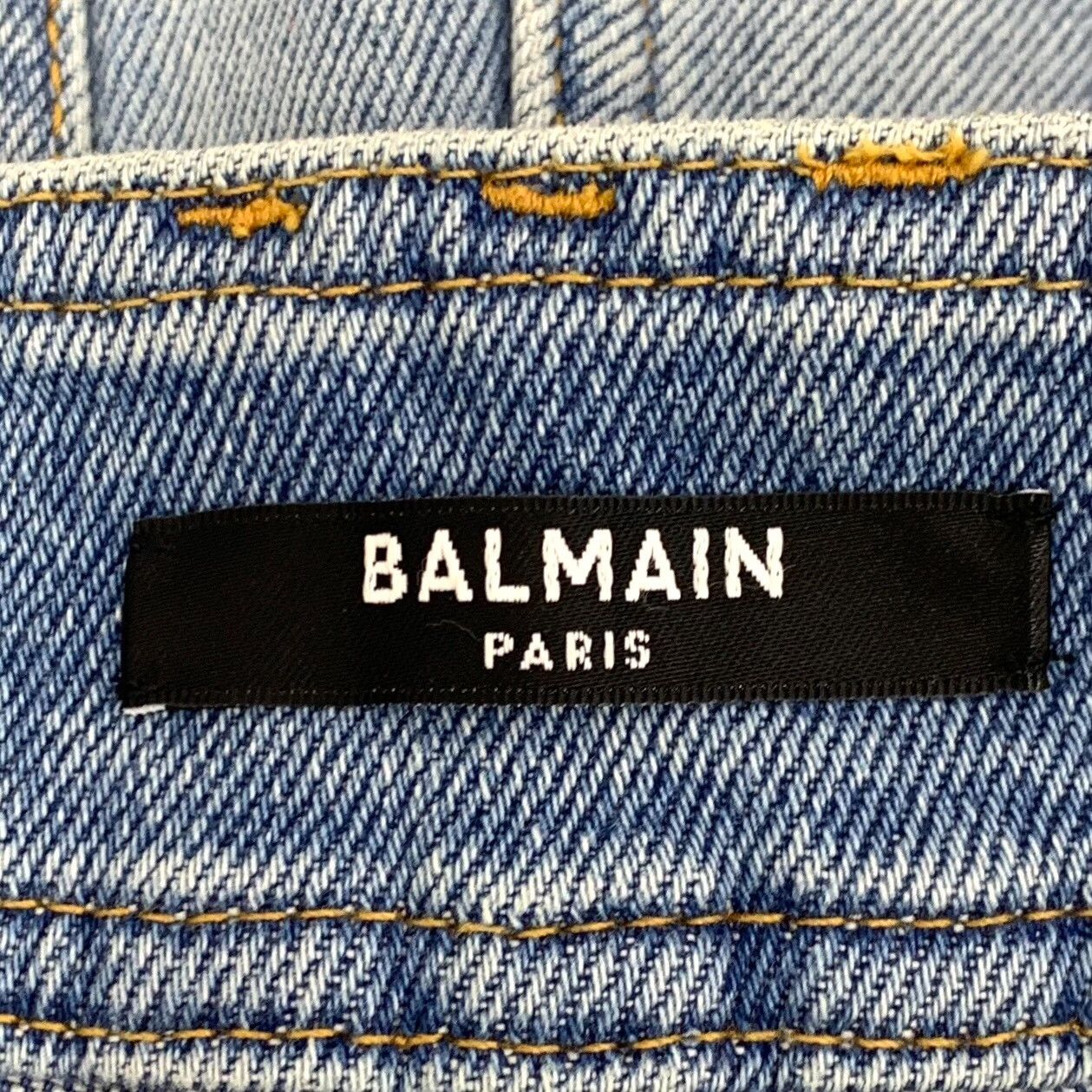 Balmain Balmain Cotton Embroidered Blue Jeans S Women Size 26" / US 2 / IT 38 - 6 Thumbnail