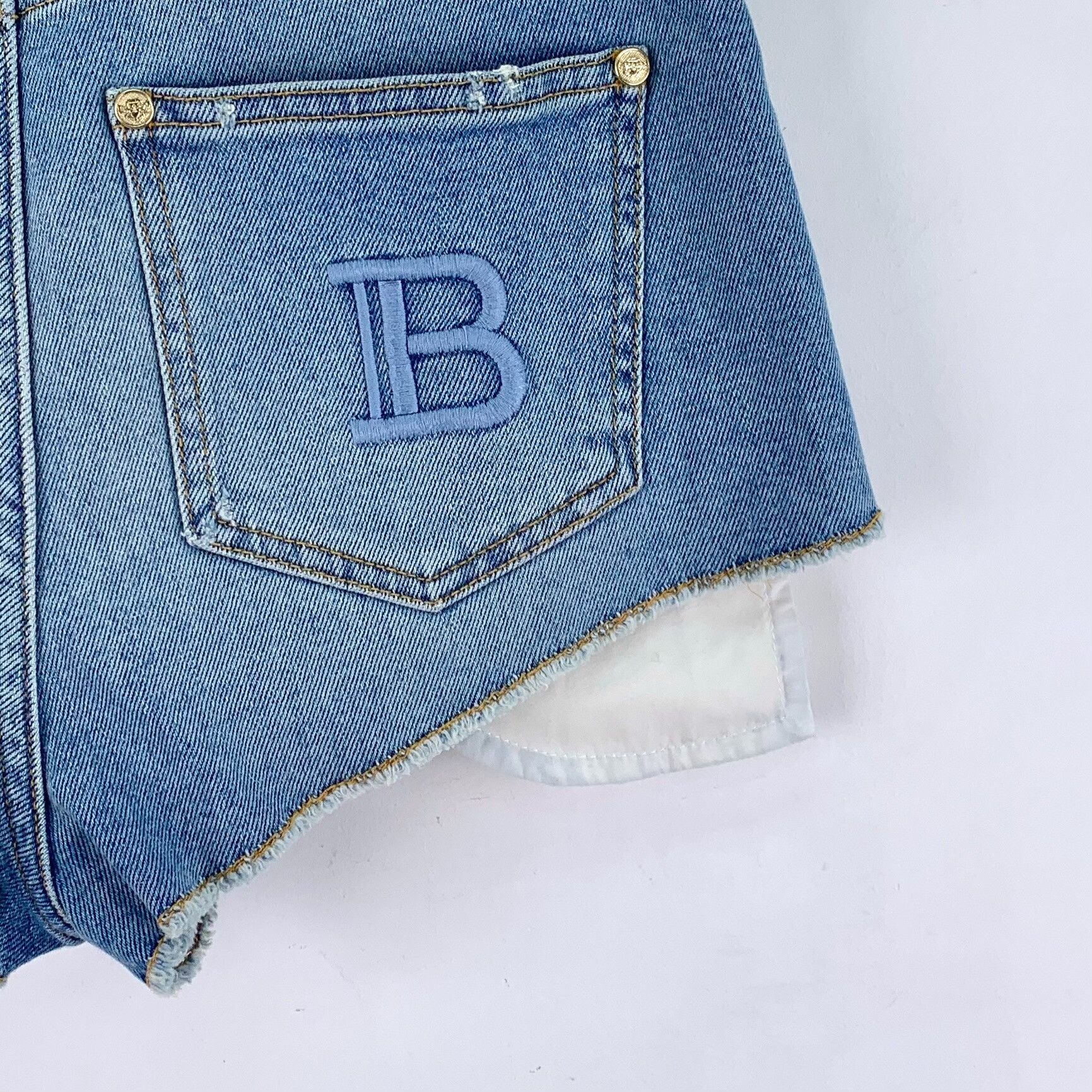 Balmain Balmain Cotton Embroidered Blue Jeans S Women Size 26" / US 2 / IT 38 - 5 Thumbnail