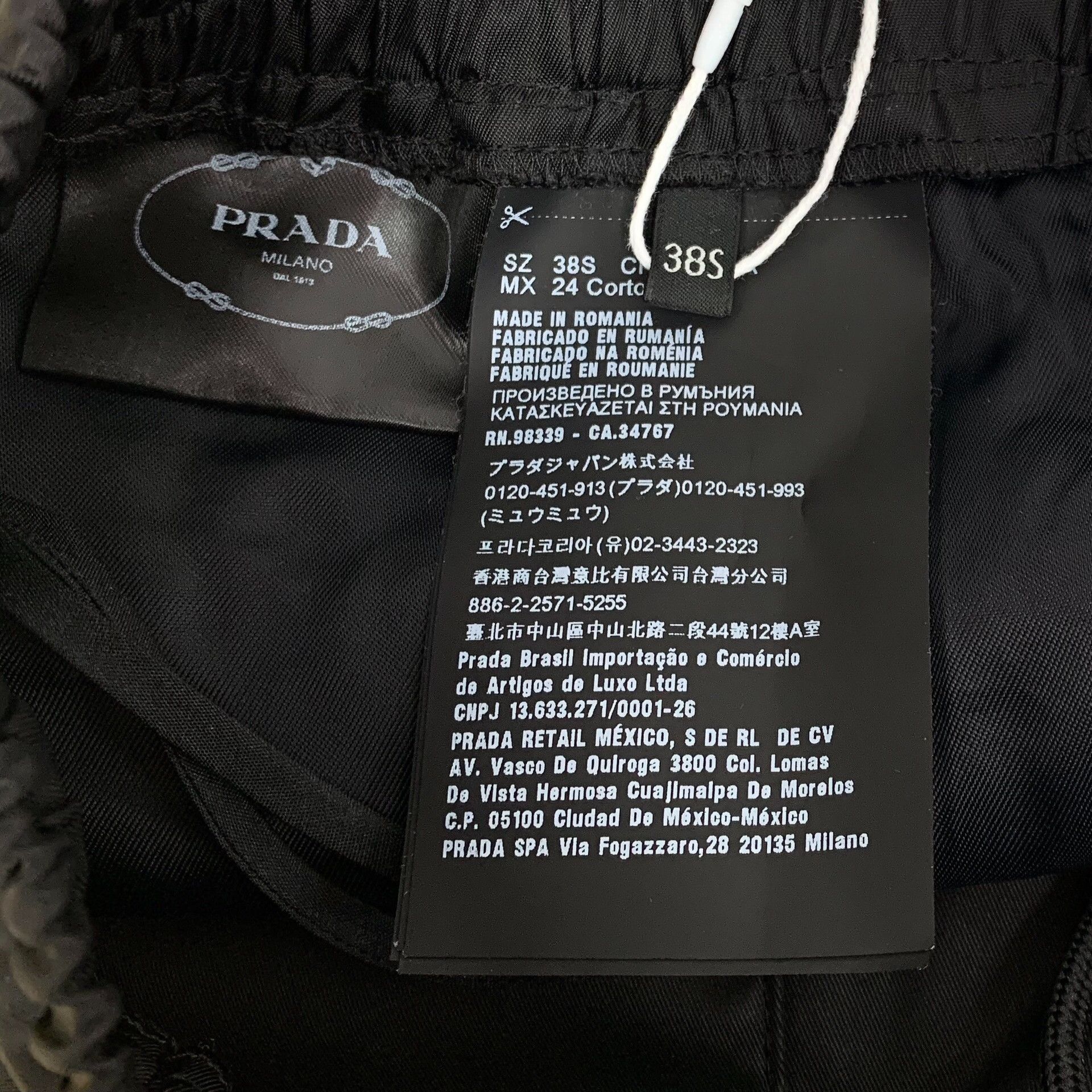 Prada Prada Casual Striped Black Pants S Women Size 26" / US 2 / IT 38 - 7 Thumbnail