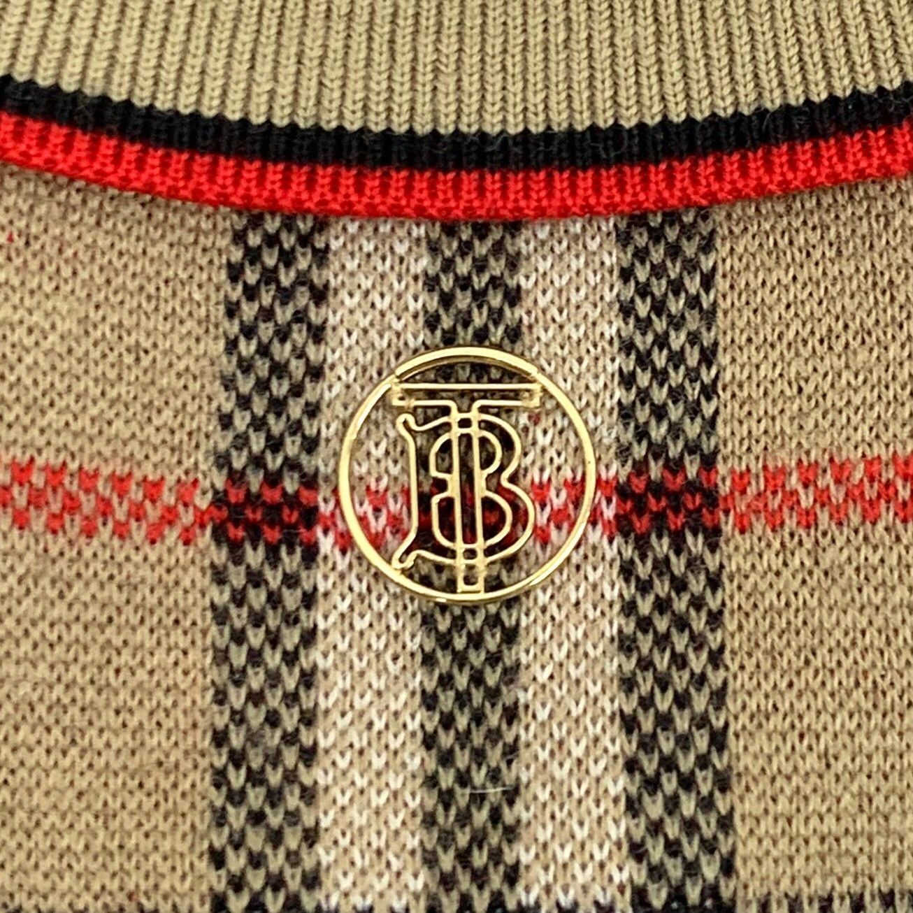 Burberry Burberry Wool Plaid Brown Sweater S Men Size US S / EU 44-46 / 1 - 6 Thumbnail
