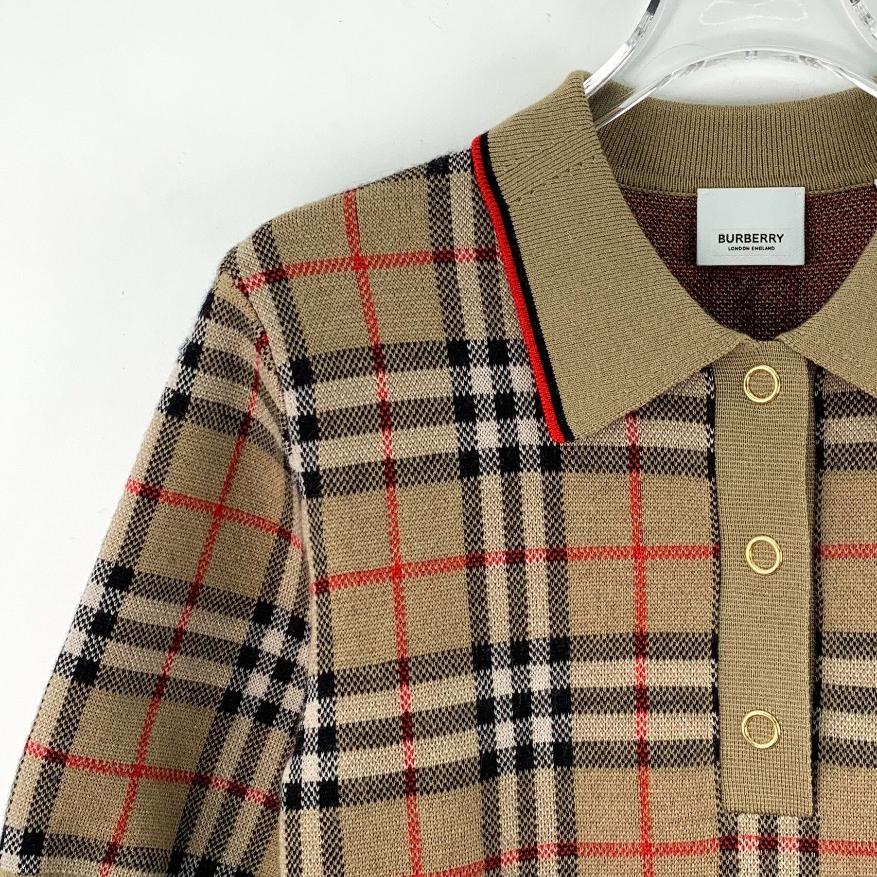 Burberry Burberry Wool Plaid Brown Sweater S Men Size US S / EU 44-46 / 1 - 3 Thumbnail