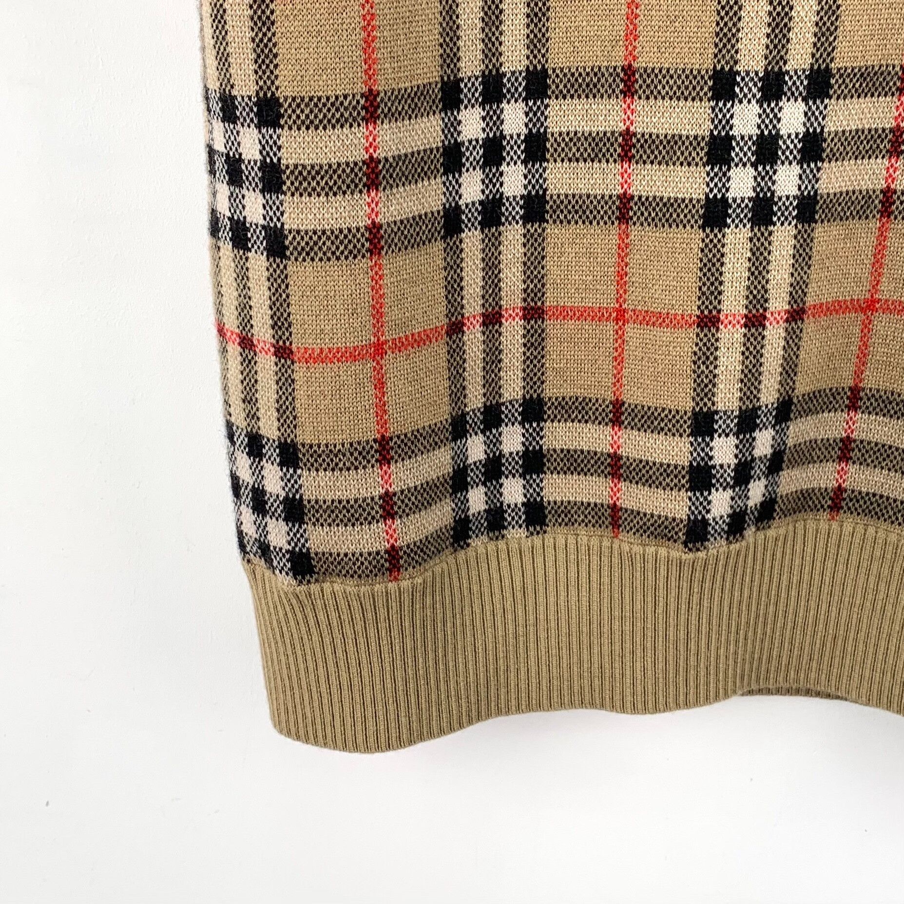 Burberry Burberry Wool Plaid Brown Sweater S Men Size US S / EU 44-46 / 1 - 4 Thumbnail