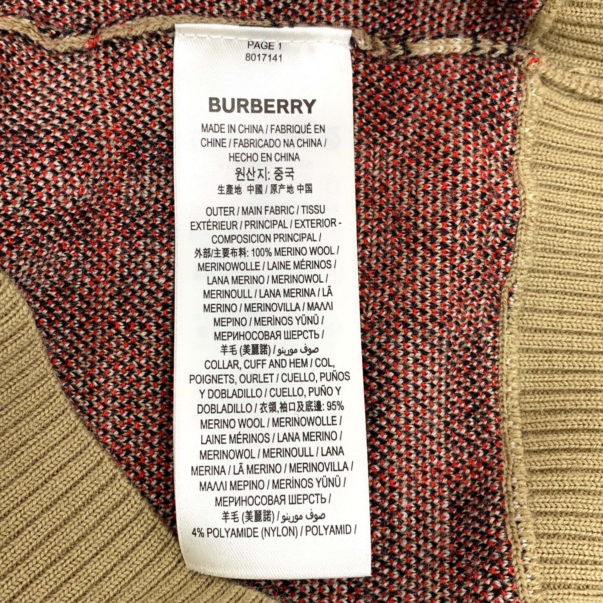 Burberry Burberry Wool Plaid Brown Sweater S Men Size US S / EU 44-46 / 1 - 8 Thumbnail