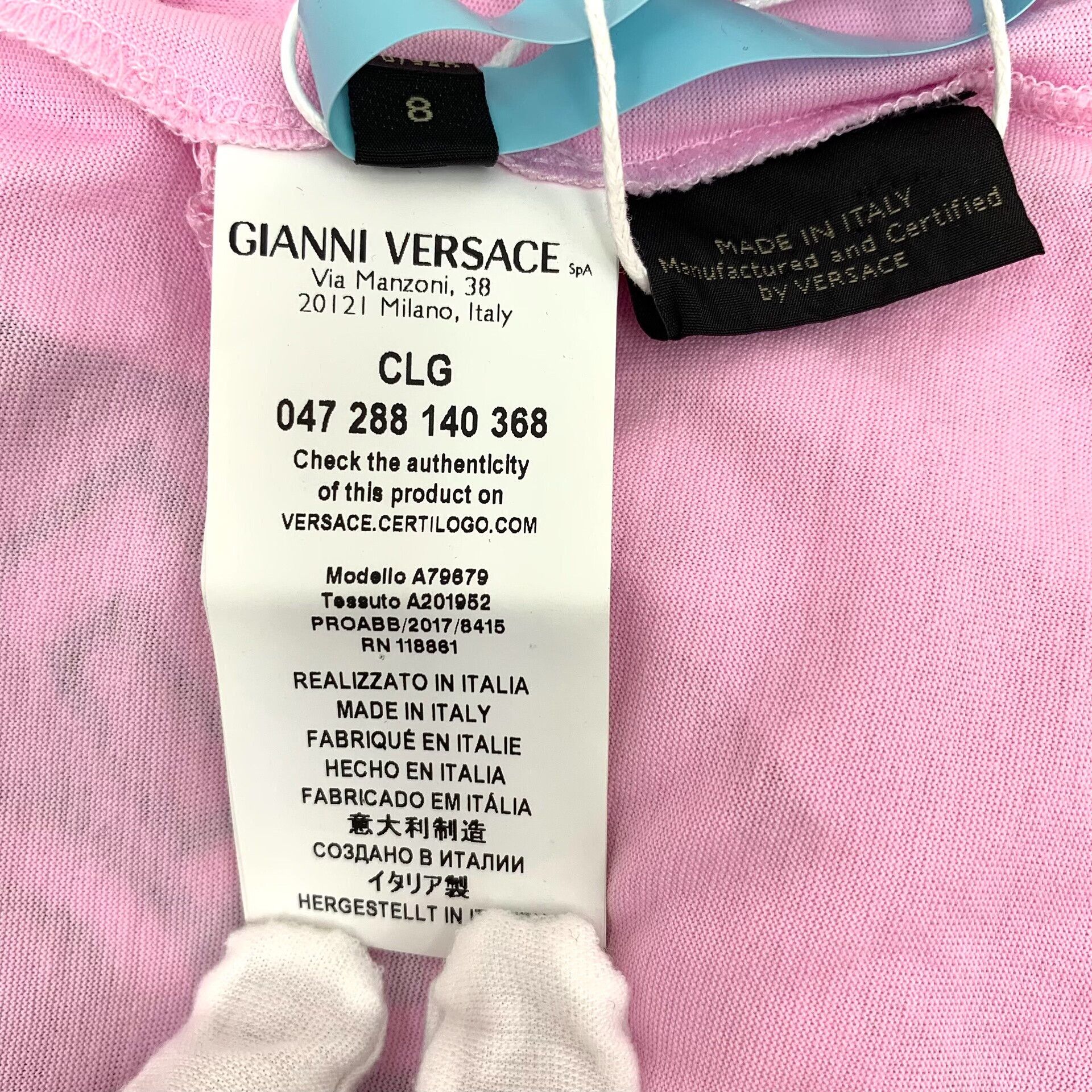 Versace Versace Pink T-Shirt L Women Size L / US 10 / IT 46 - 6 Thumbnail