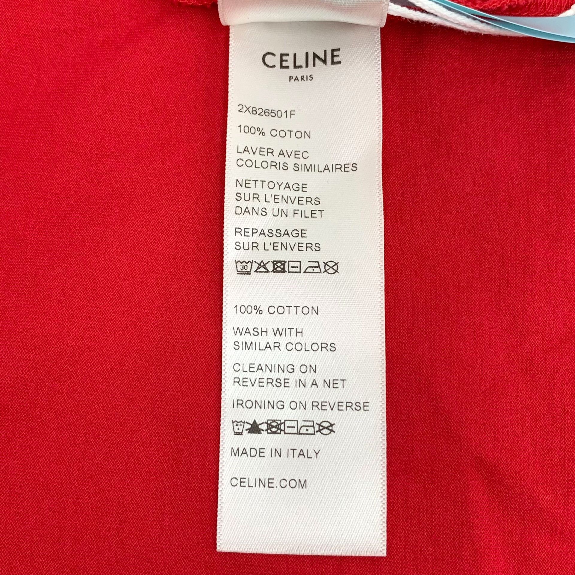 Celine Celine Retro Printed Red T-Shirt S Women Size S / US 4 / IT 40 - 7 Thumbnail
