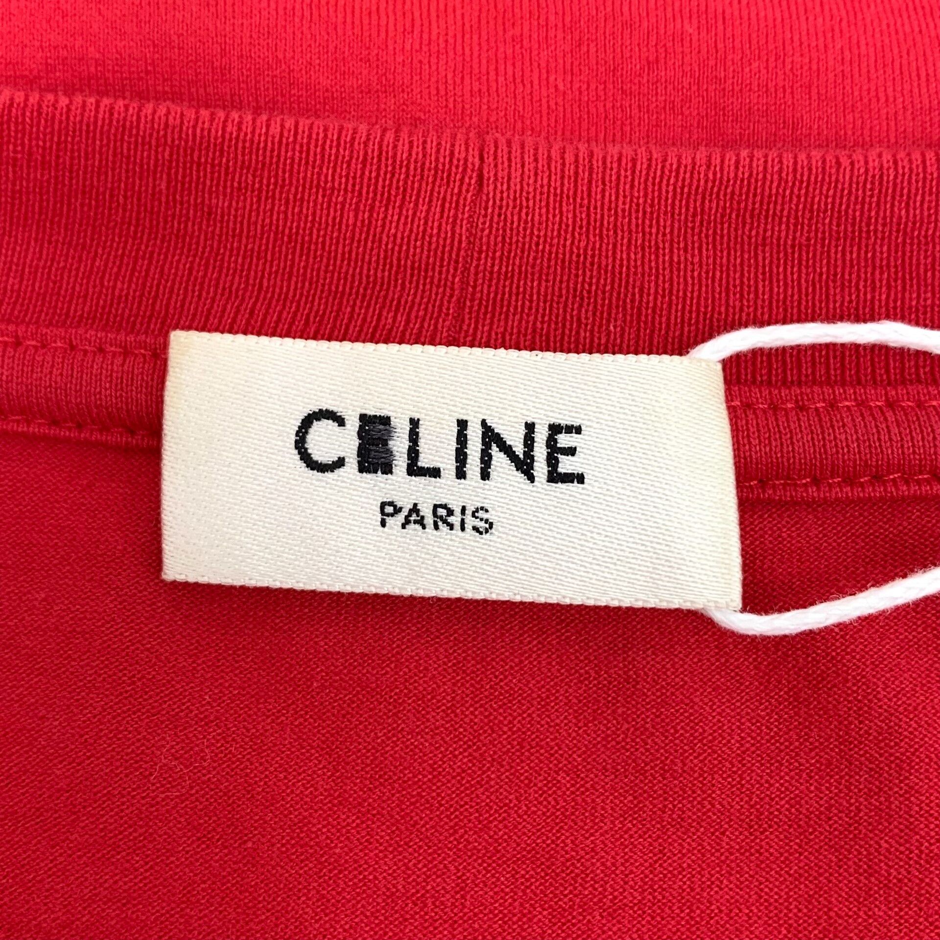 Celine Celine Retro Printed Red T-Shirt S Women Size S / US 4 / IT 40 - 5 Thumbnail