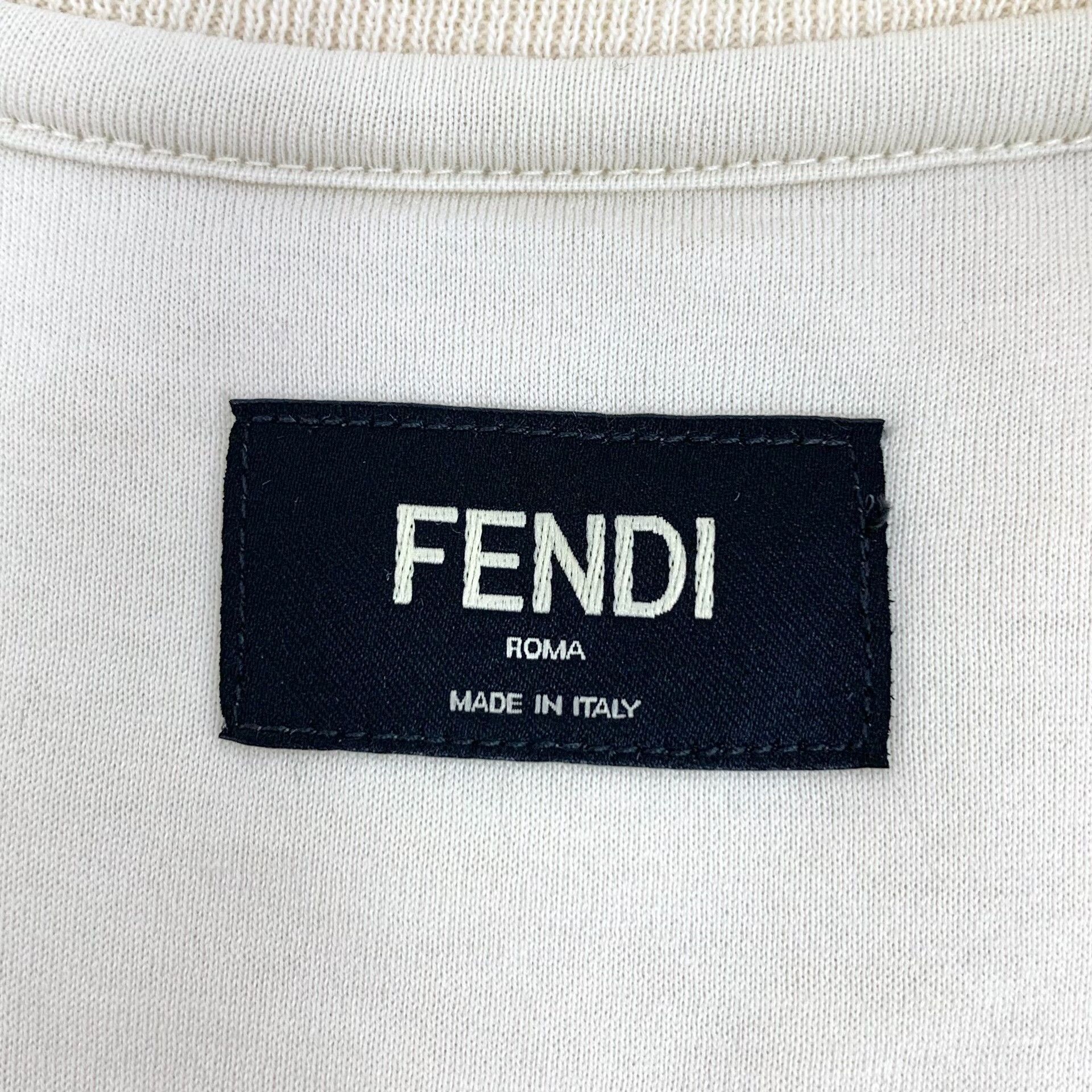 Fendi Fendi Cotton Beige T-Shirt XS Women Size XS / US 0-2 / IT 36-38 - 5 Thumbnail