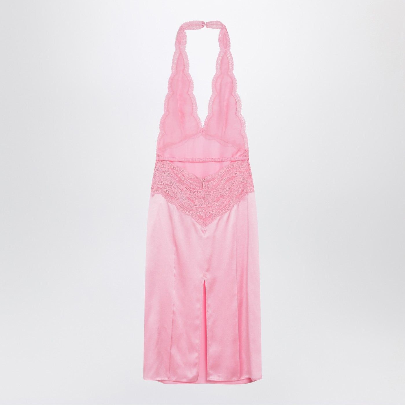 Gucci Gucci Pink Satin And Lace Dress Size ONE SIZE - 2 Thumbnail